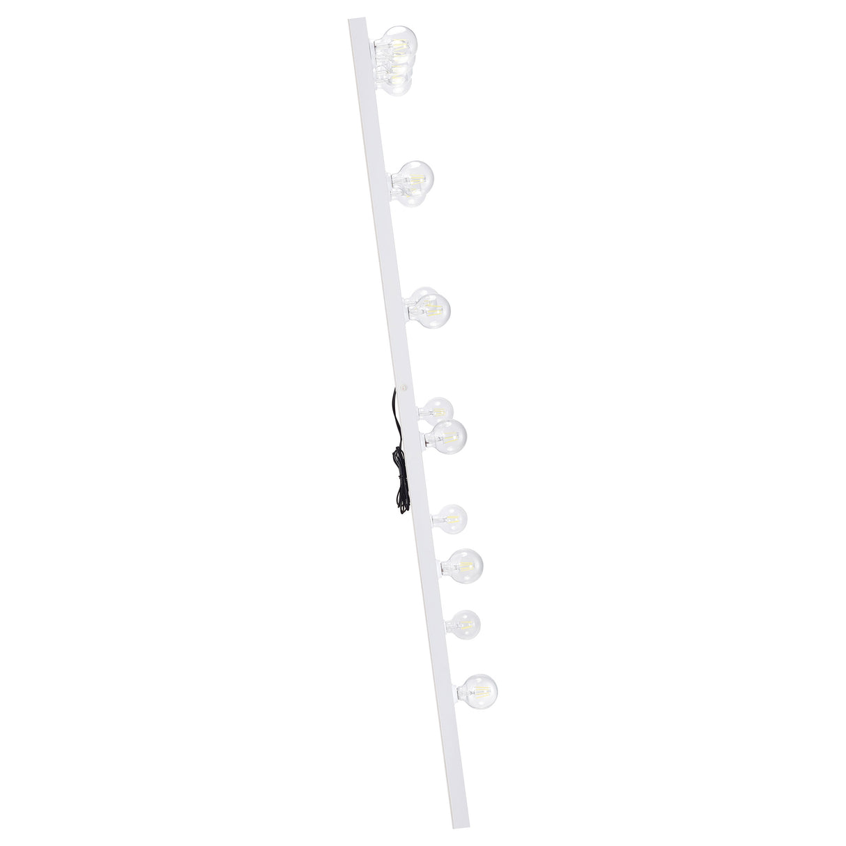 Zayan 32x71 Floor Mirror with LED Lighting, White Gloss