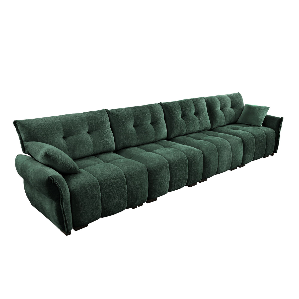 Modern Sofa & Pillows, Textured Cover, High Rebound Cushions