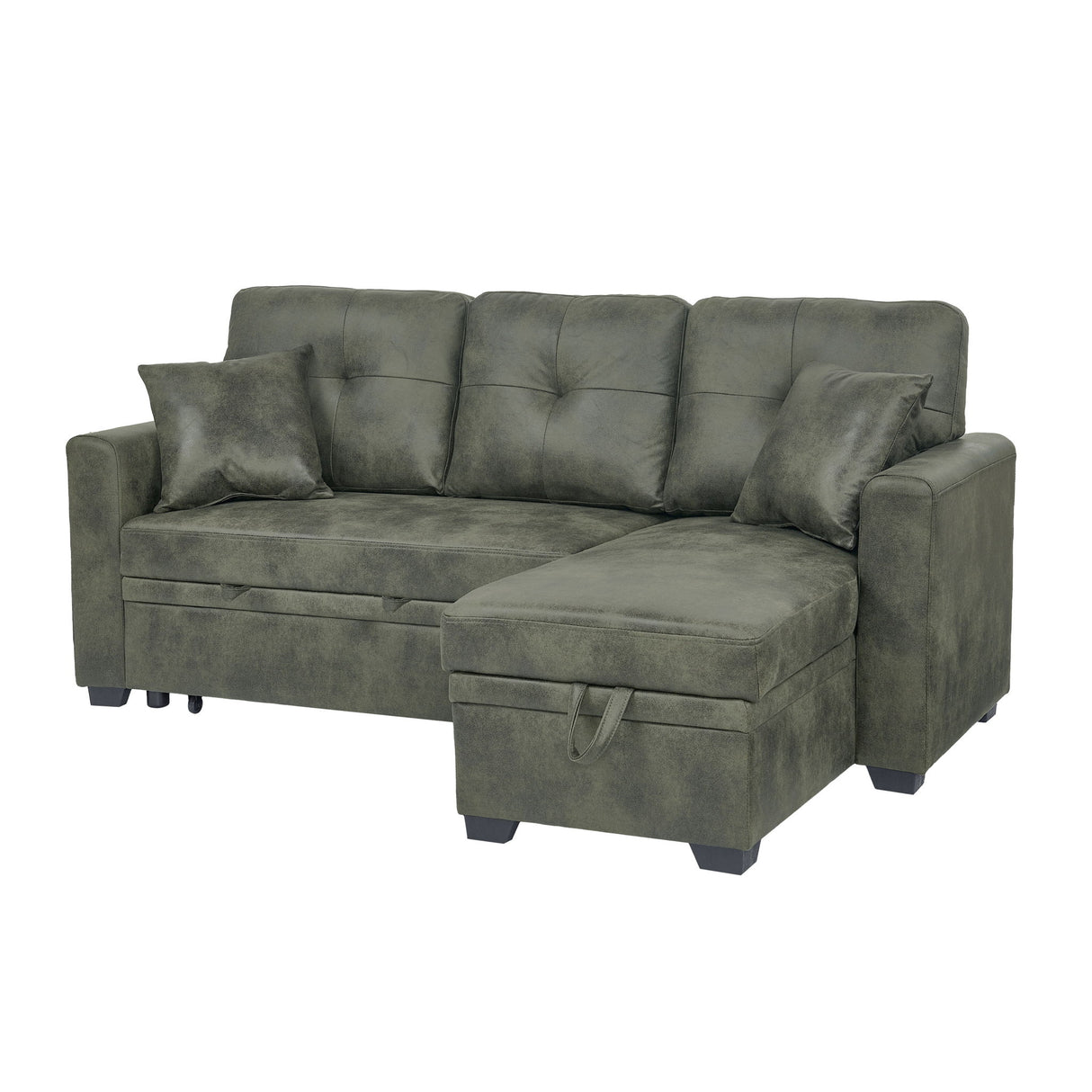 Sectional Sofa With Pull Out Bed, Reversible Chaise