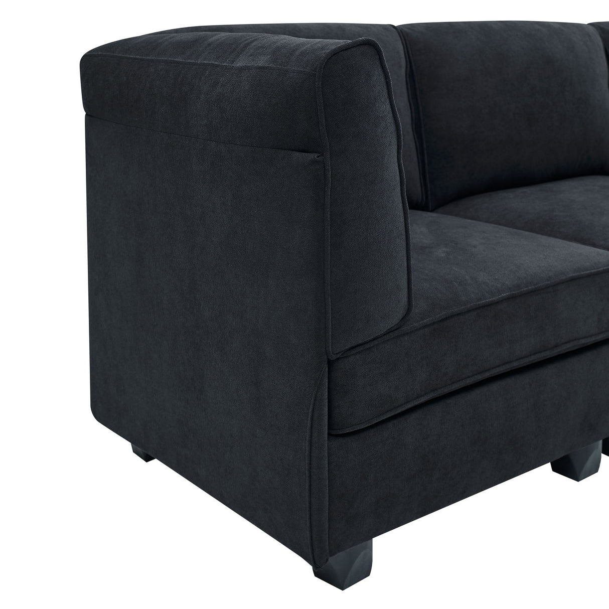 Upholstered Modular Sectional With Removable Cushions