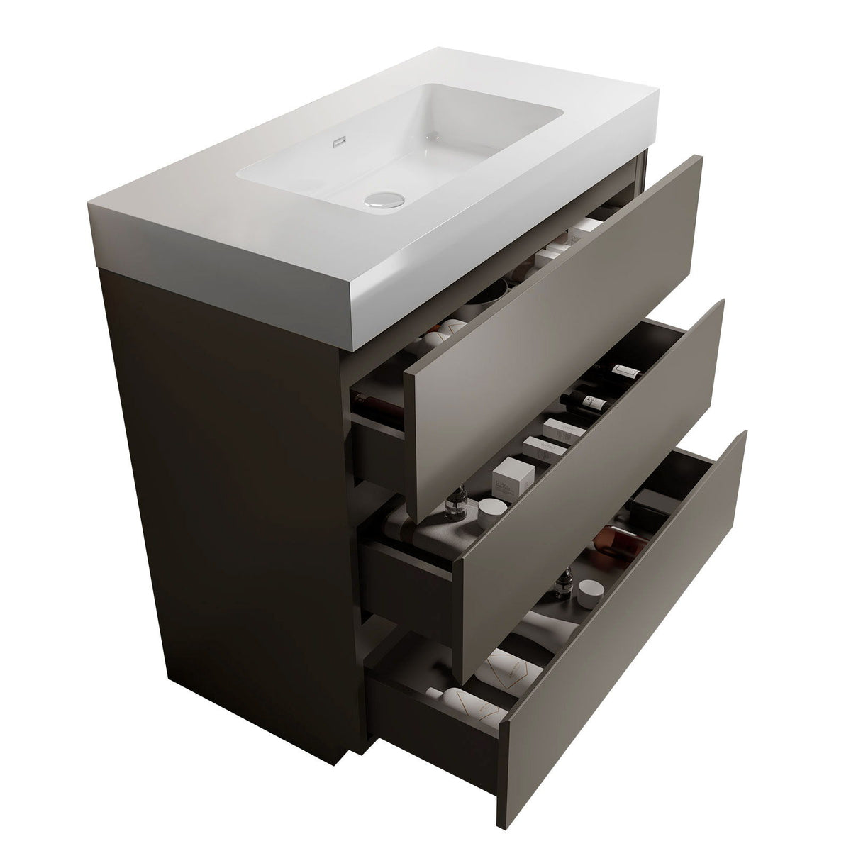 Alice - Bathroom Vanity With Sink, Large Storage Freestanding