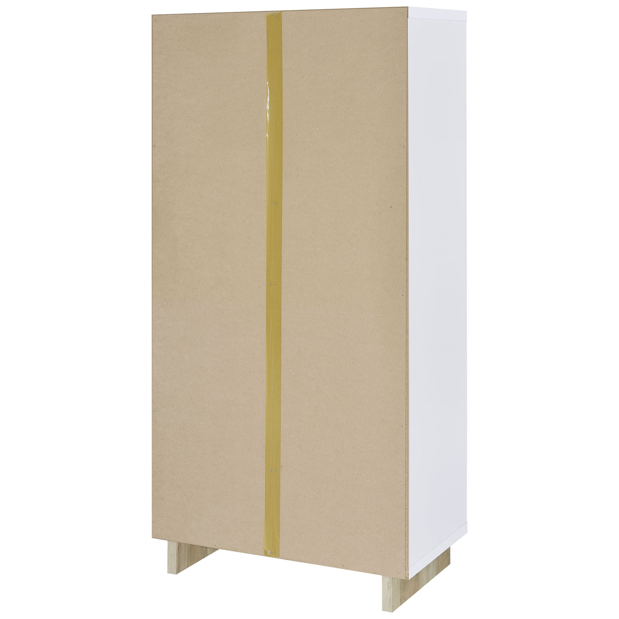 Dalton 65" 6-Shelf Bookcase in White and Distressed Pine