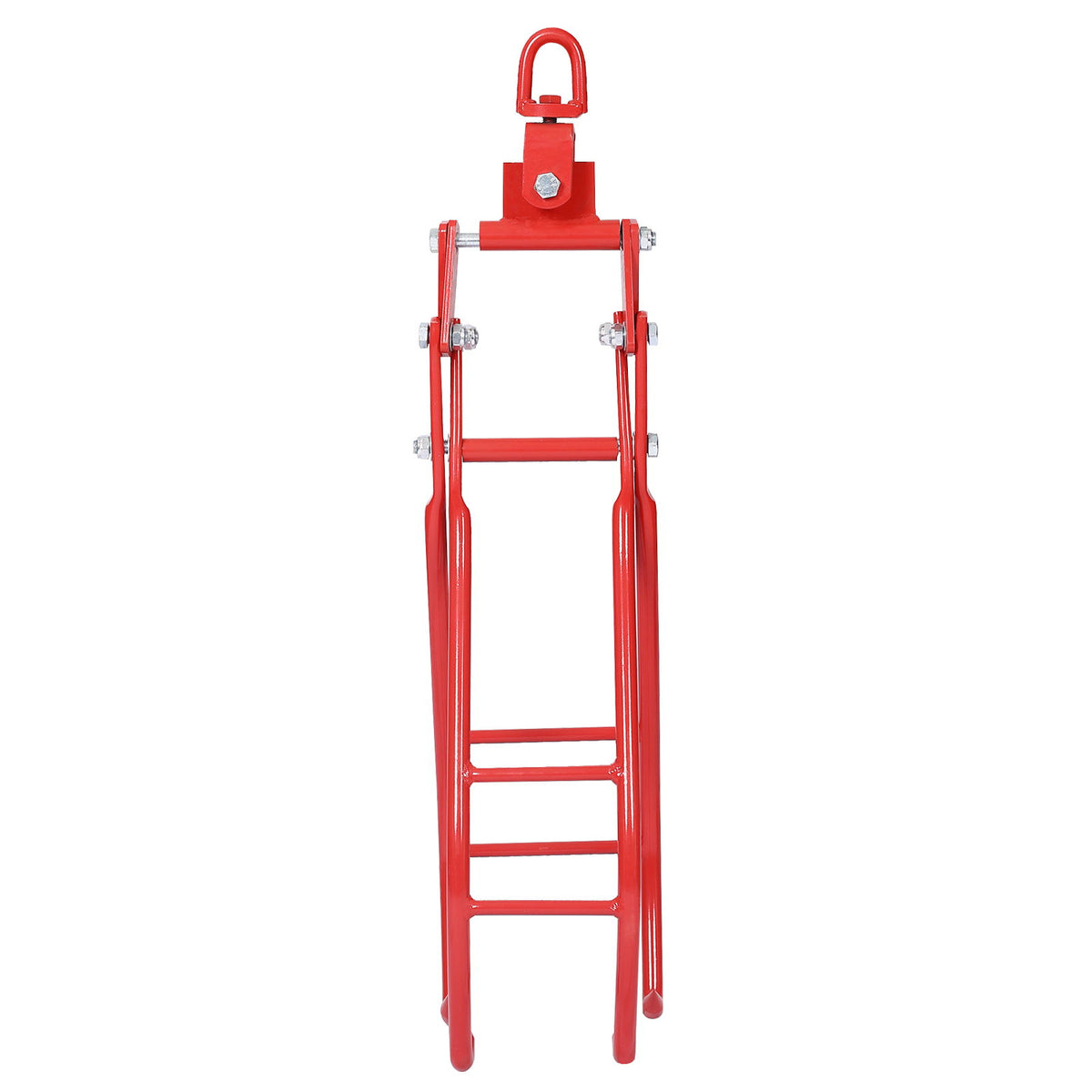 Heavy-Duty 4 Claw Timber Log Lifting Tongs Grabber - Red