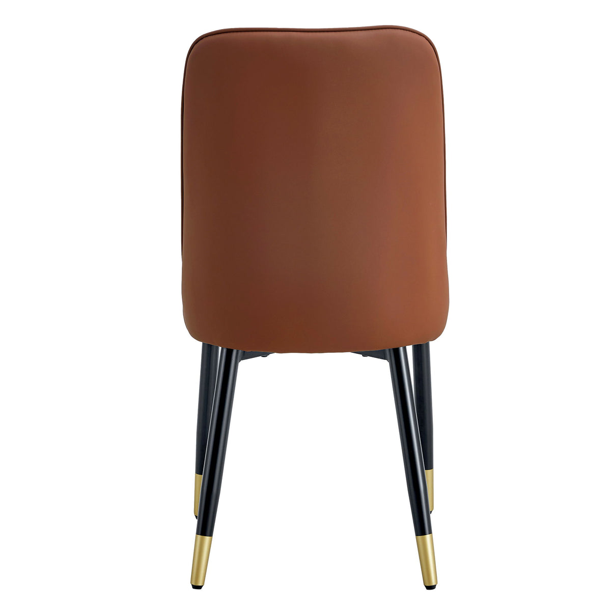 Modern Light And Dining And Living Room Chairs WithCushion And Metal Legs (Set of 2) - Brown / Light Gray