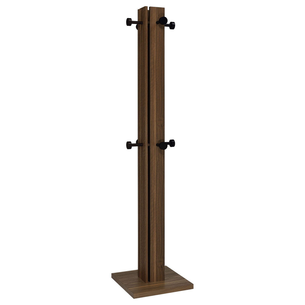 Rikkie Mid-Century Walnut Engineered Wood Coat Rack