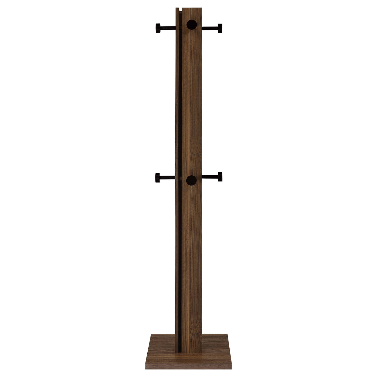 Rikkie Mid-Century Walnut Engineered Wood Coat Rack