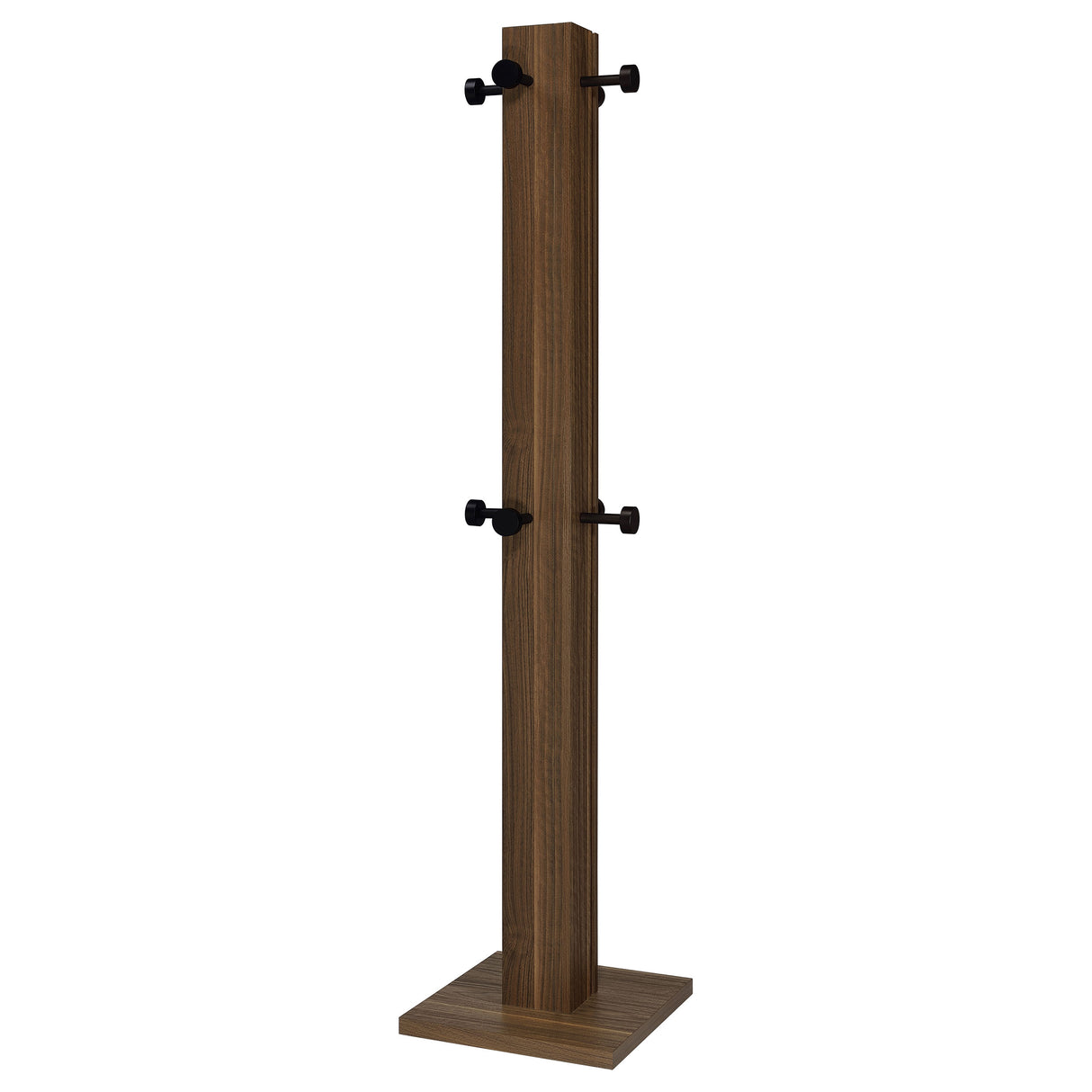 Rikkie Mid-Century Walnut Engineered Wood Coat Rack