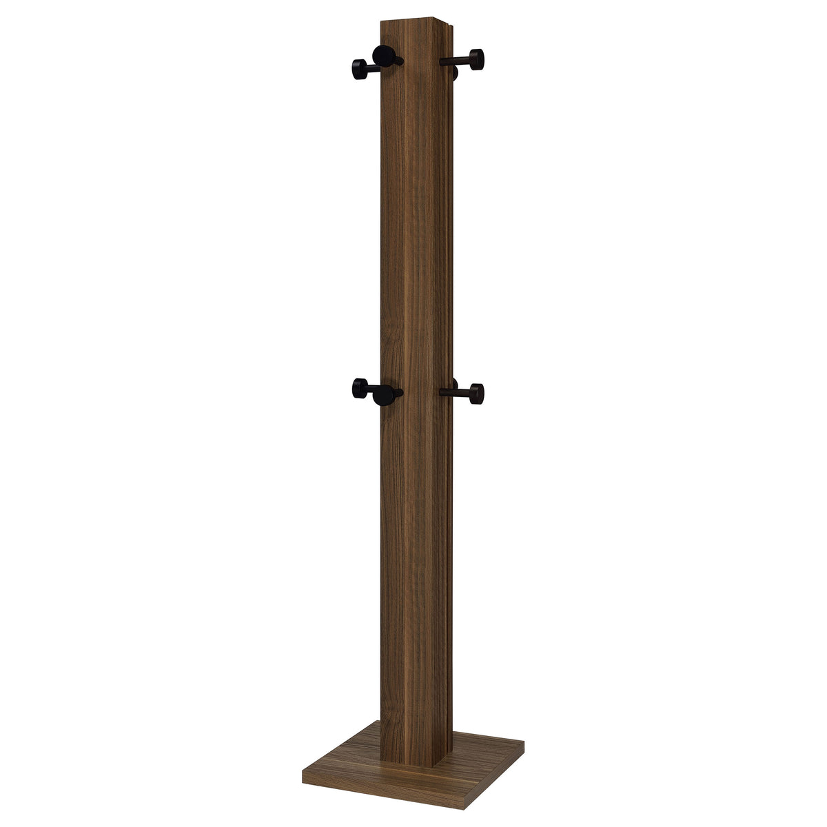 Rikkie Mid-Century Walnut Engineered Wood Coat Rack