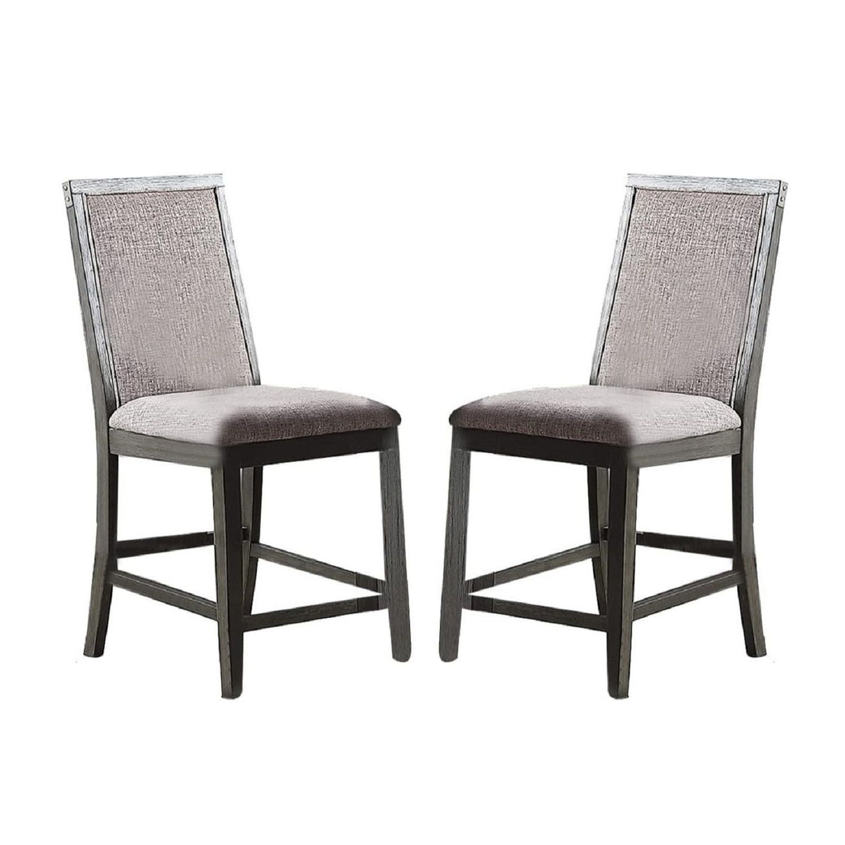 Upholstered Dining Chairs Counter Height (Set of 2) - Gray