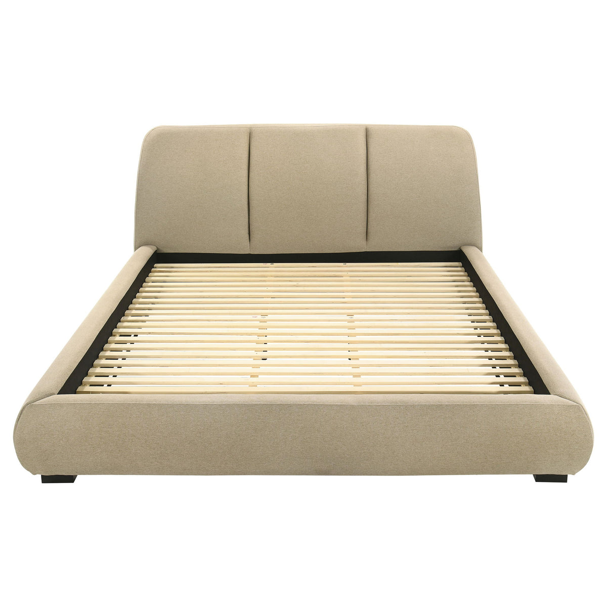 Modern Upholstered Platform Bed With Tufted Headboard