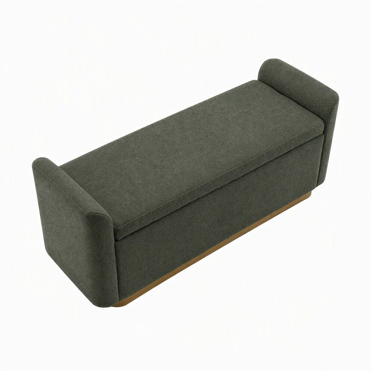 Upholstered Storage Bench With Safety Hinge