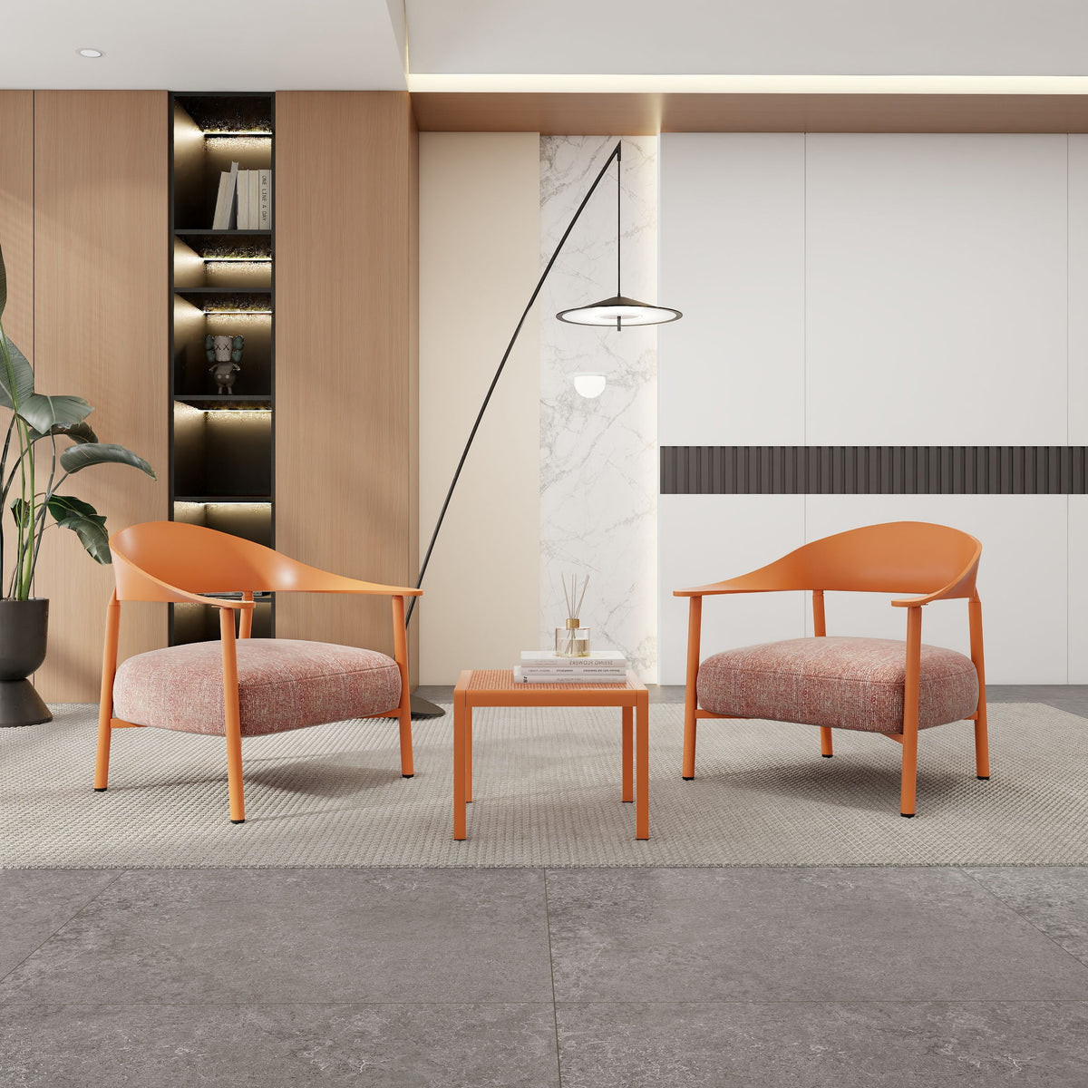 Furniture Set With Seat Cushions, Sturdy And Durable - Apricot Brow