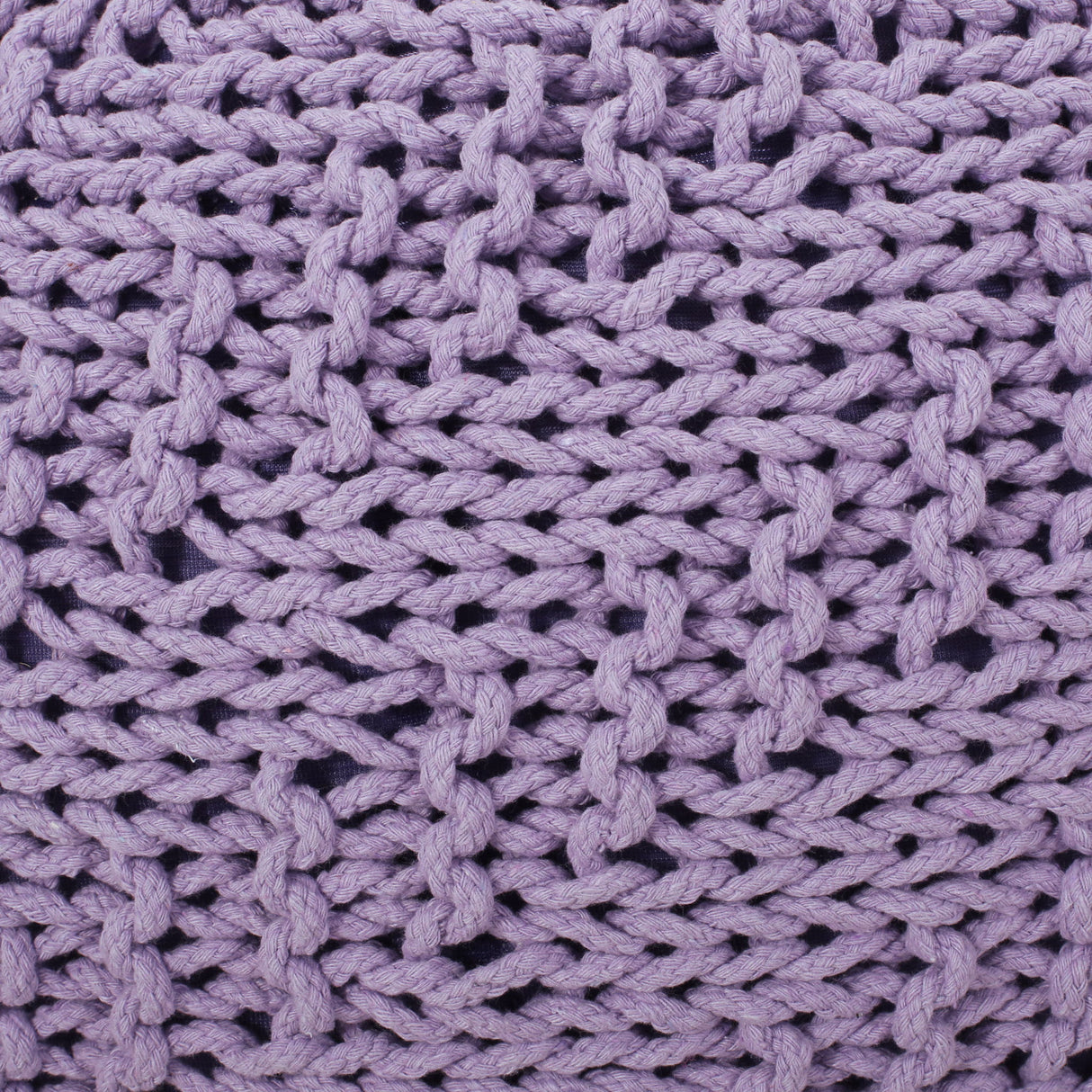 Bordeaux - Knitted Round Pouf Ottoman