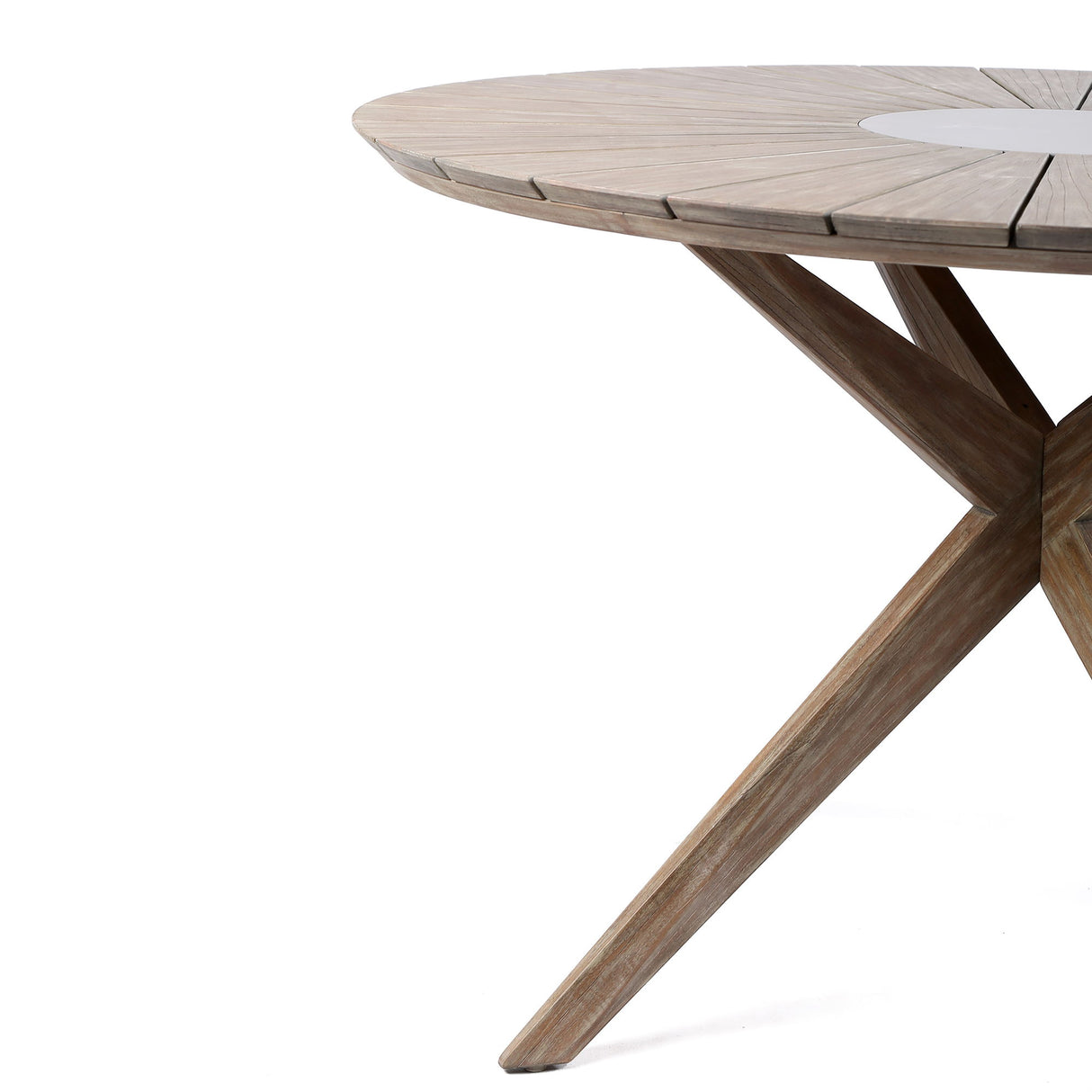 Oasis Tutti Frutti - 5 Piece Outdoor Patio Round Dining Set - Eucalyptus / Truffle