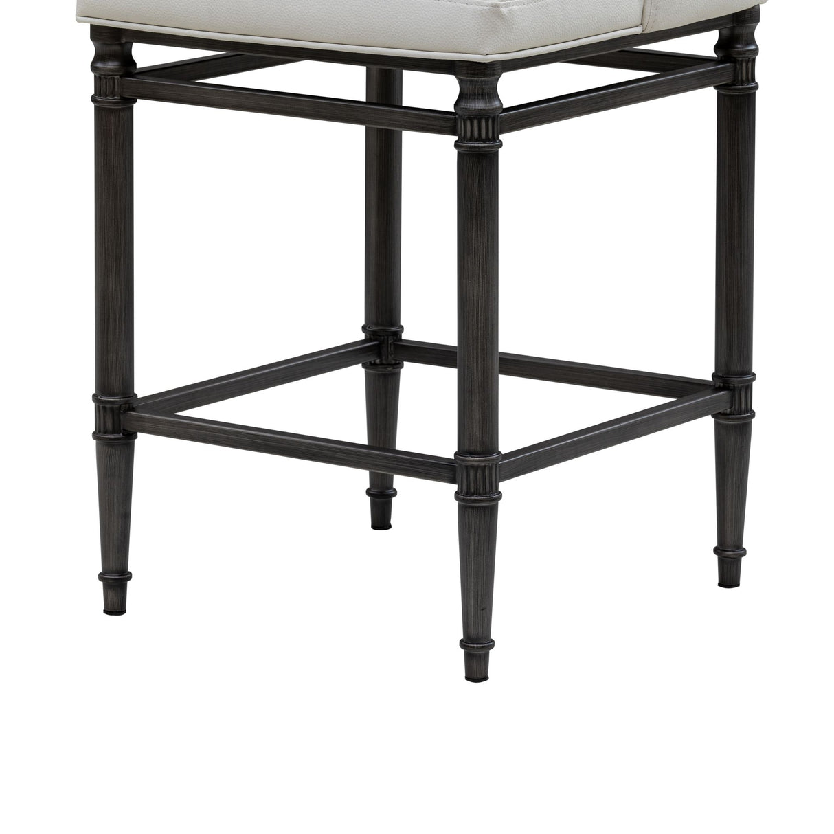 Marvin - Steel Frame Faux Leather Upholstered Counter Height Barstool