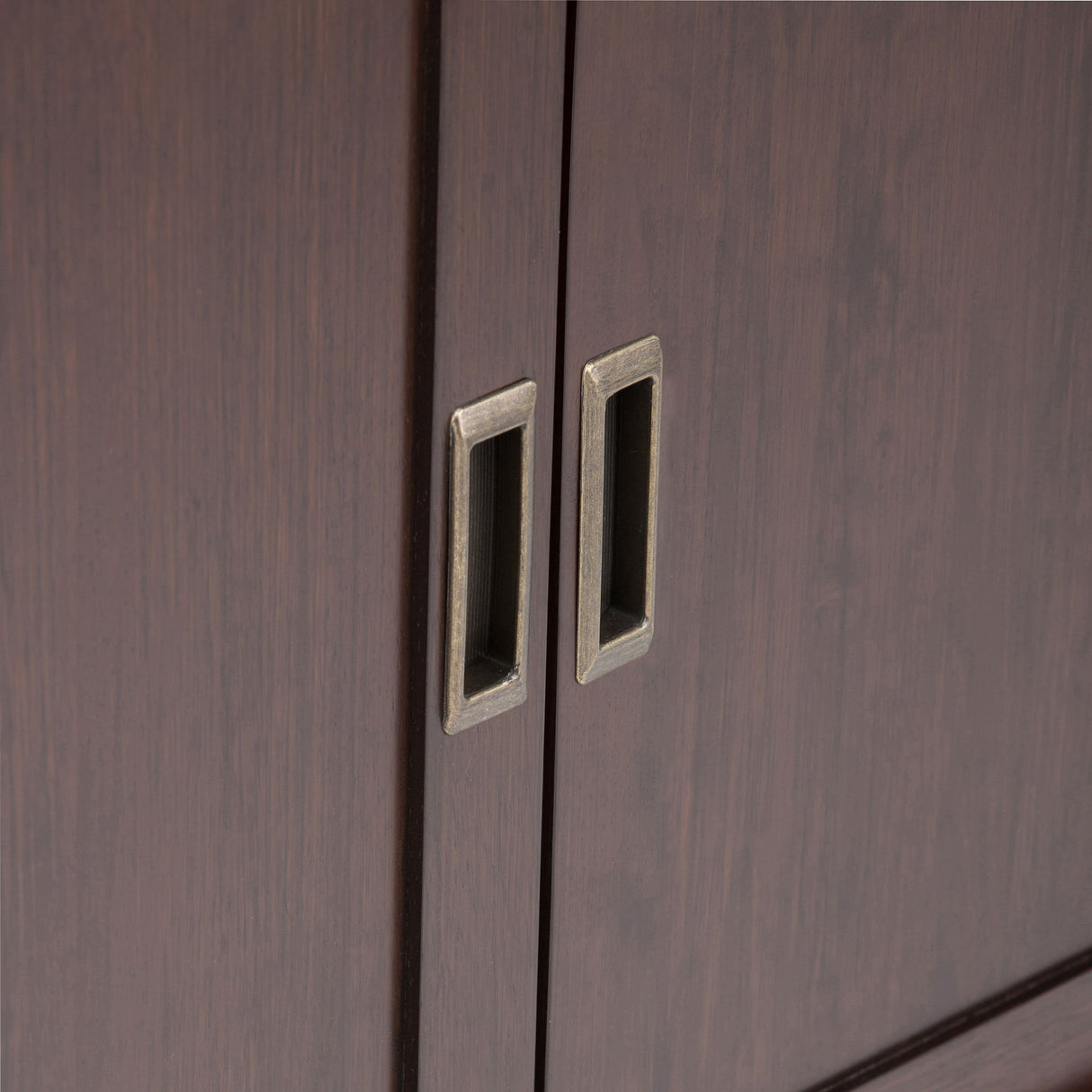 Draper - Low Storage Cabinet - Medium Auburn Brown