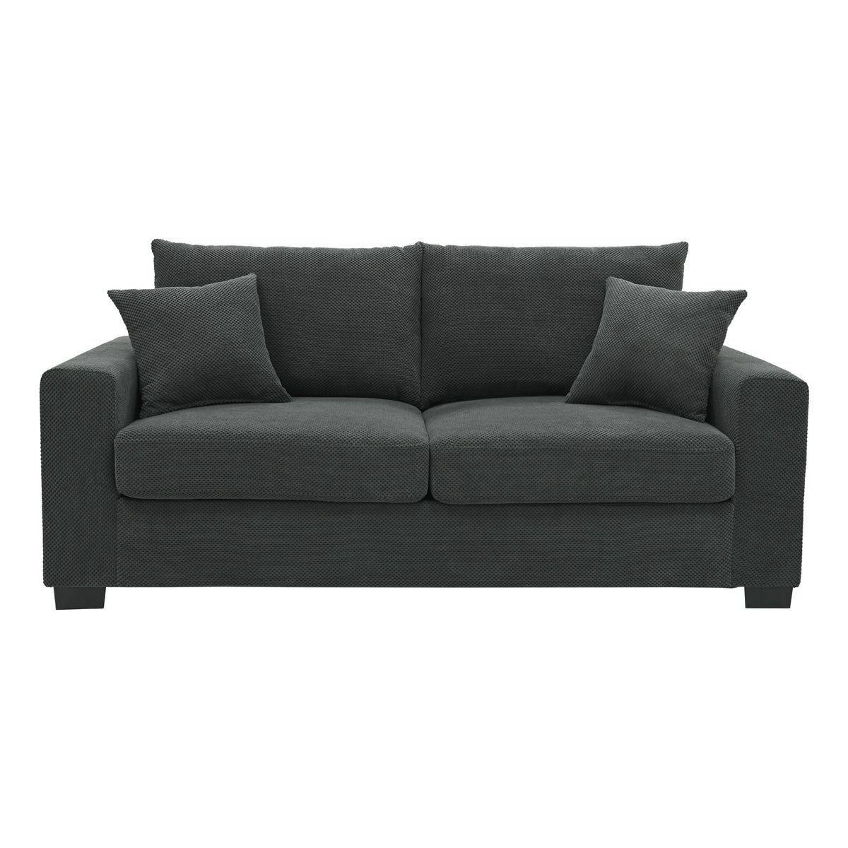 2 Seater Sofa, 2 Throw Pillows For Living Room