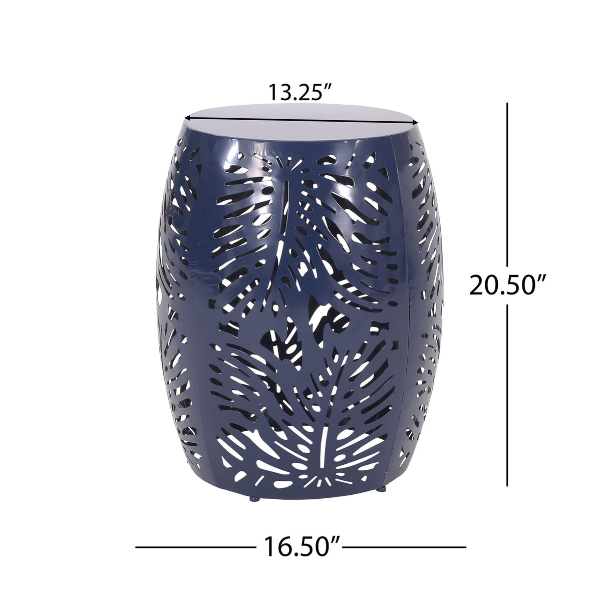 Modern Design Metal End Table, Large