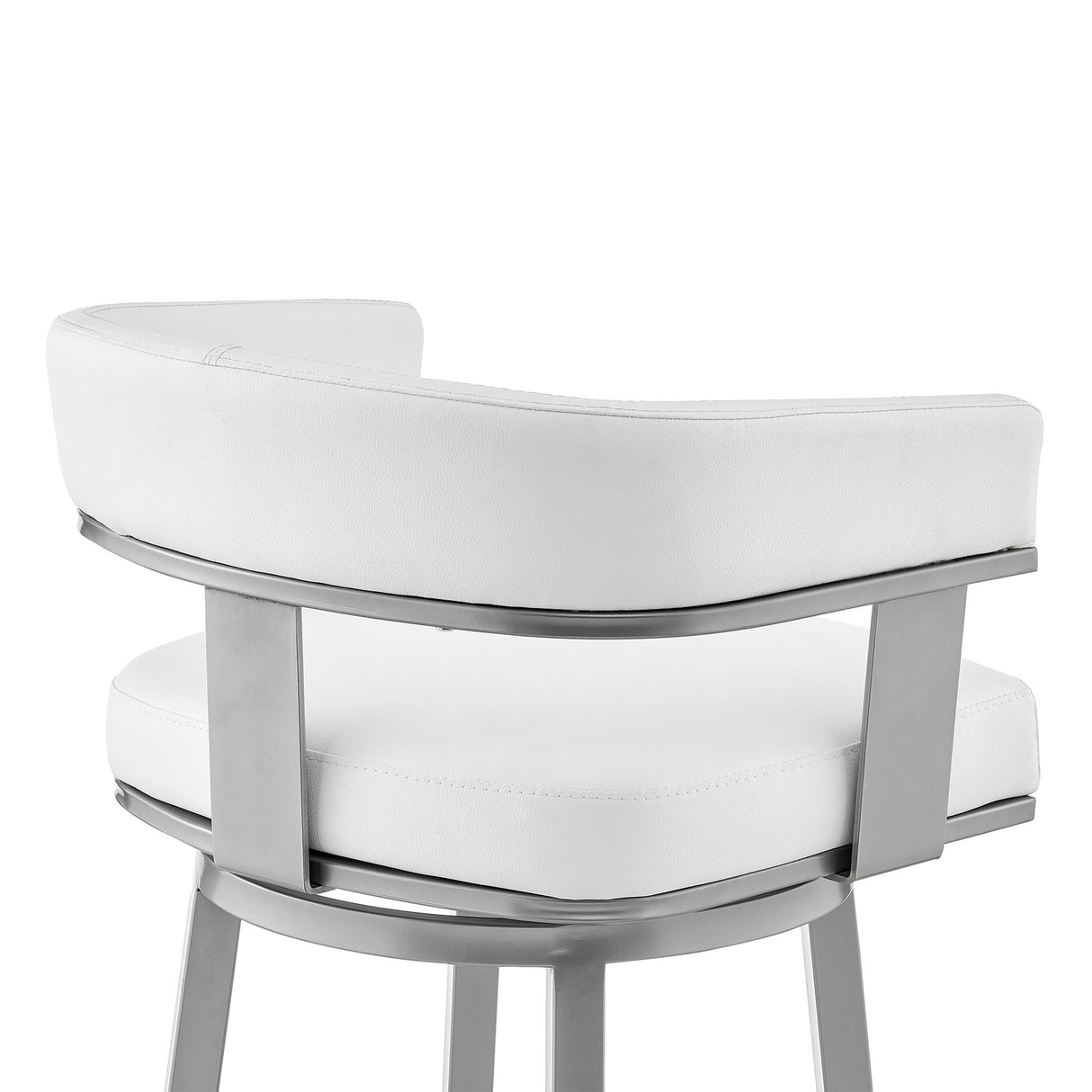 Cohen - Swivel Bar Stool - Silver Finish