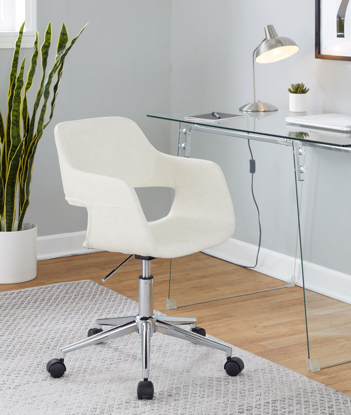 Glacier - Contemporary Desk - Clear