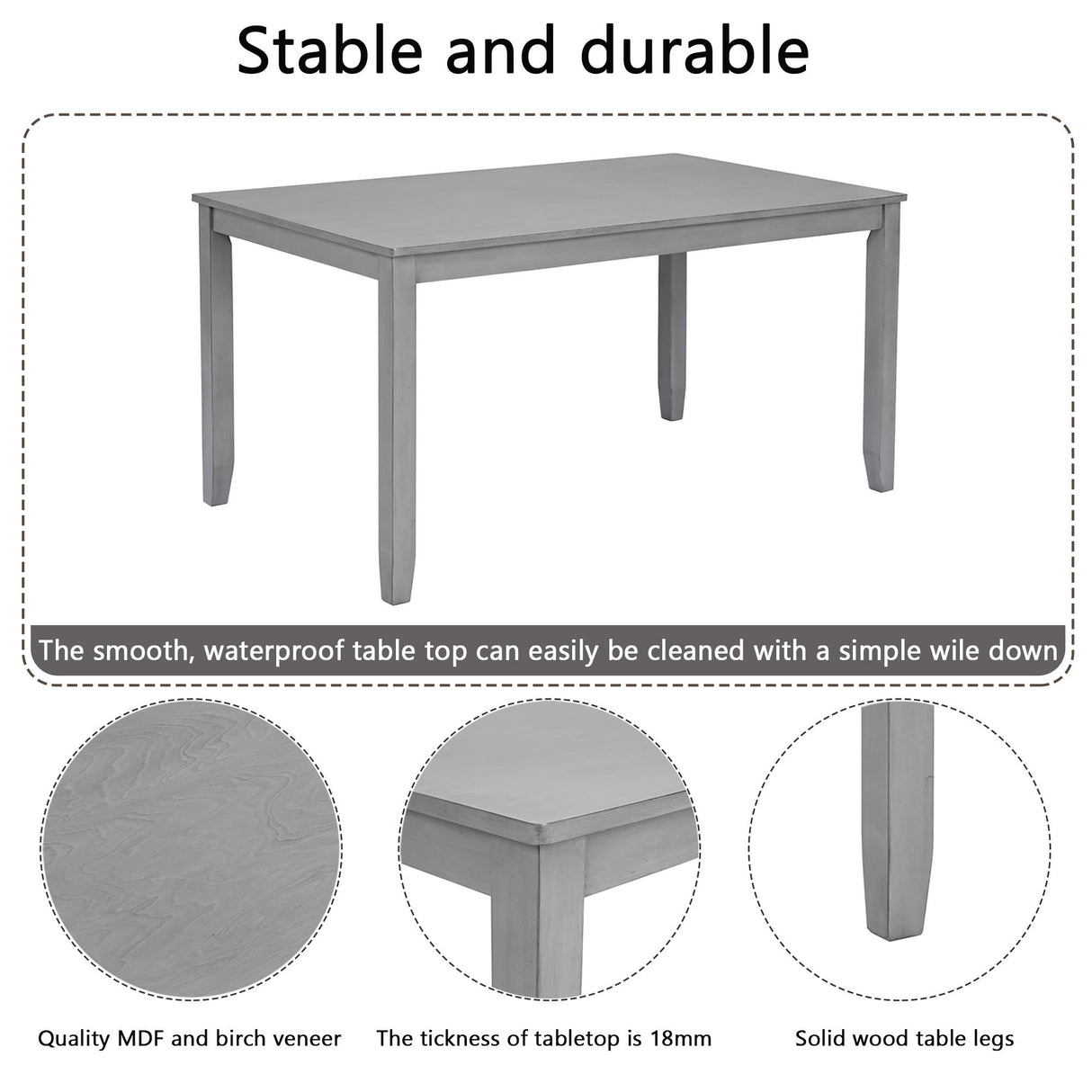 Kitchen Dining Set, Rectangular Dining Table