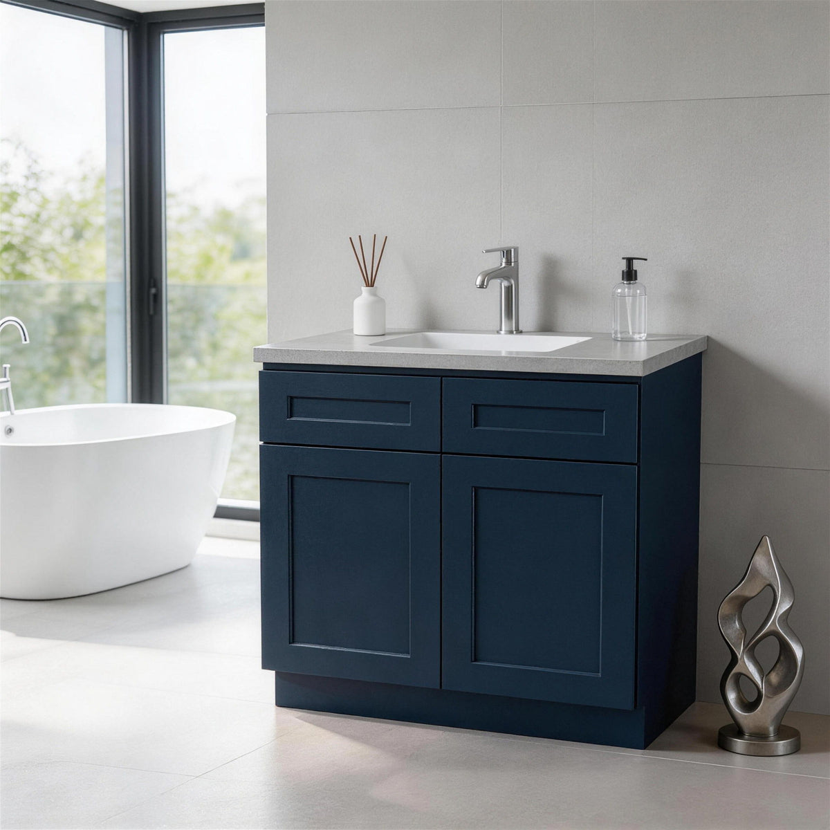 Shaker Base Cabinet With Soft-Close Hinges, Adjustable Shelf