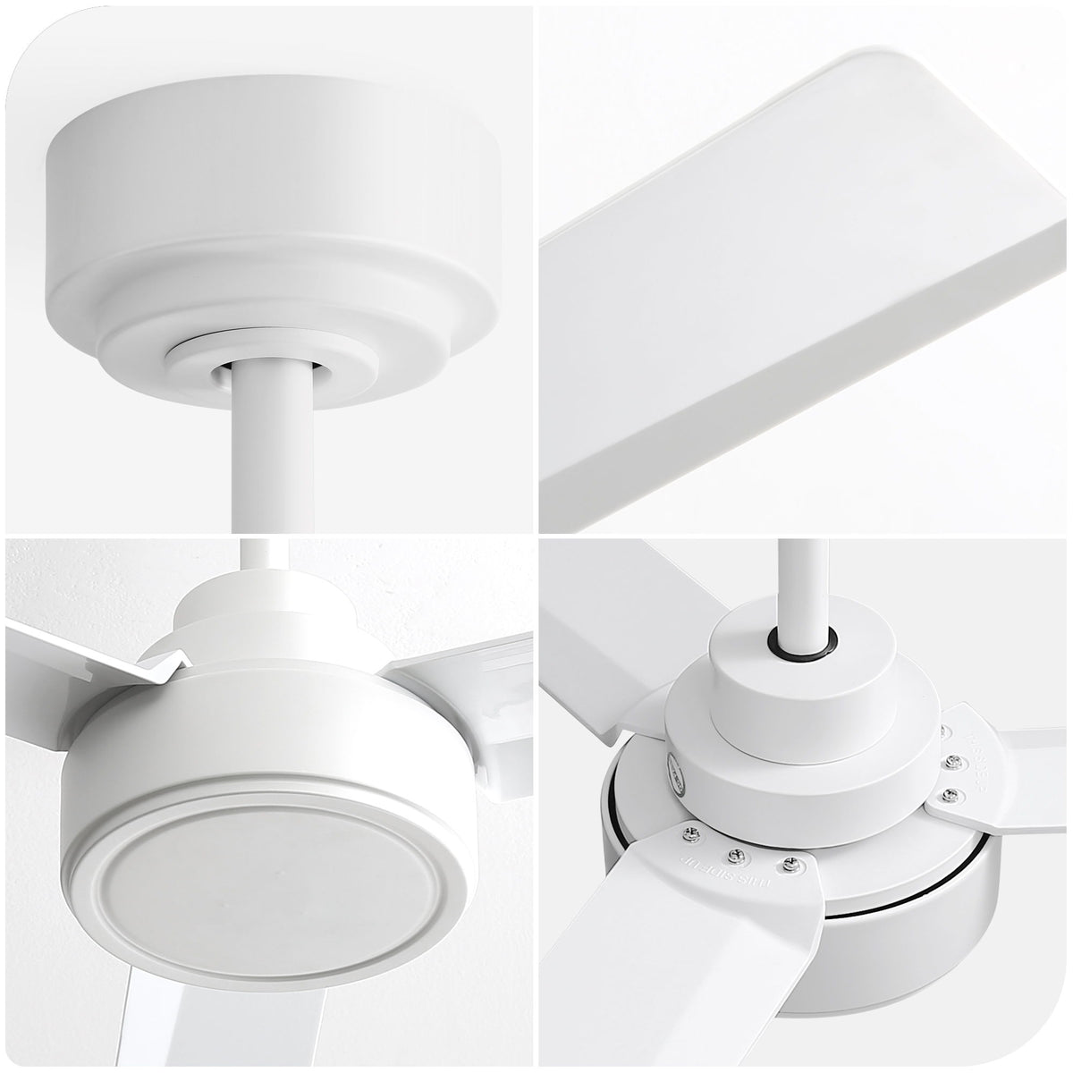 52" Ceiling Fan With Remote Control, 6 Speed Reversible DC Motor, 3 Blades