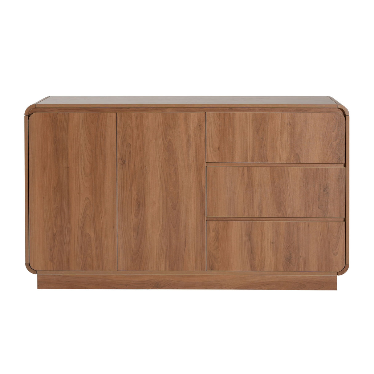 Sideboard, Wide Storage With 2 Doors And 3 Drawers