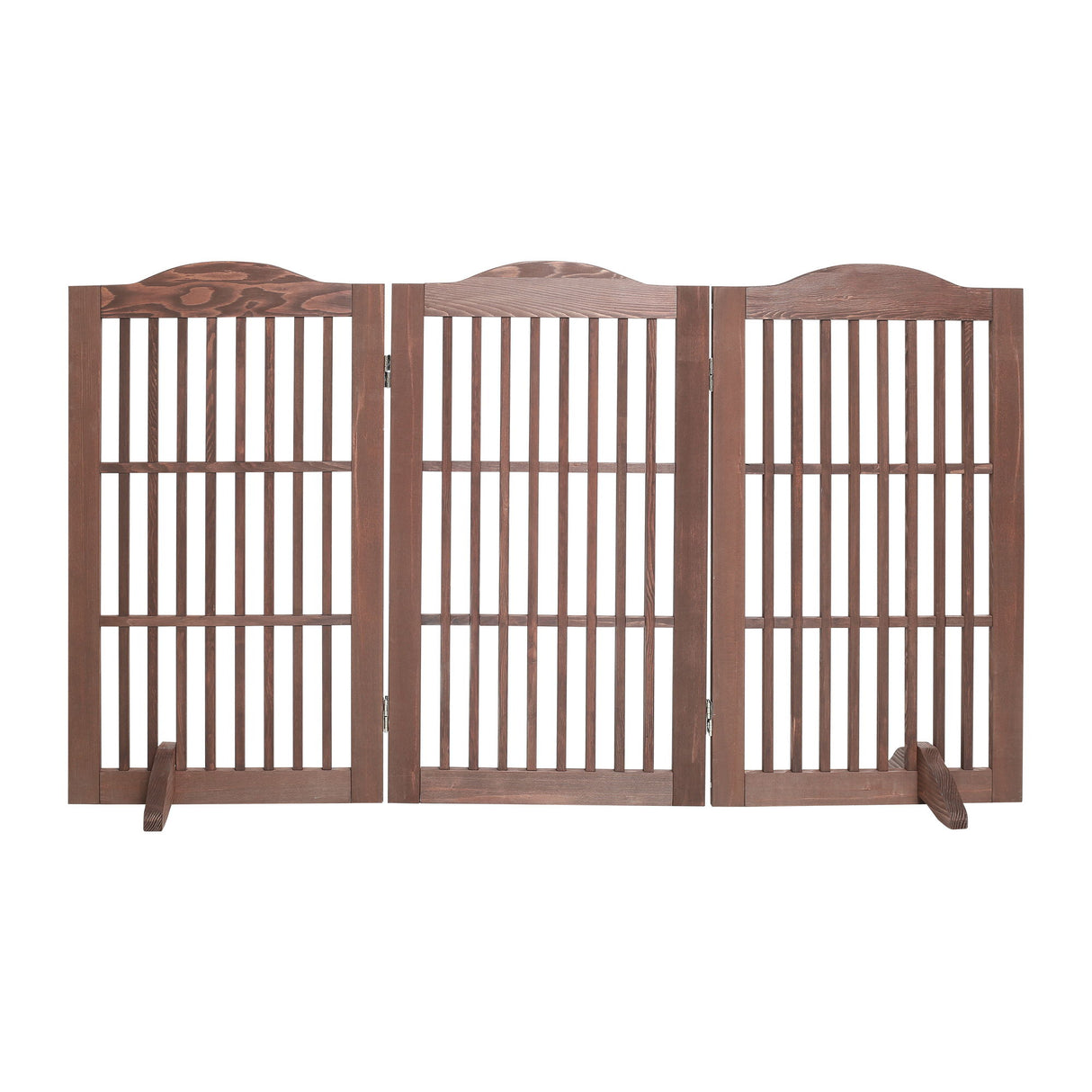 Freestanding Foldable Pet Gate For Dogs - Brown