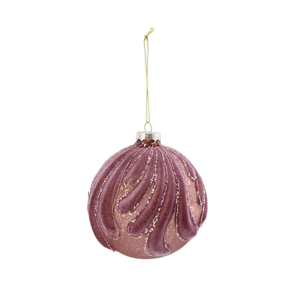 Christmas Ball Ornaments, Glass Decorative Hanging Ball Christmas Tree Ornaments For Holiday Party Decorations (Set of 6) - Purple