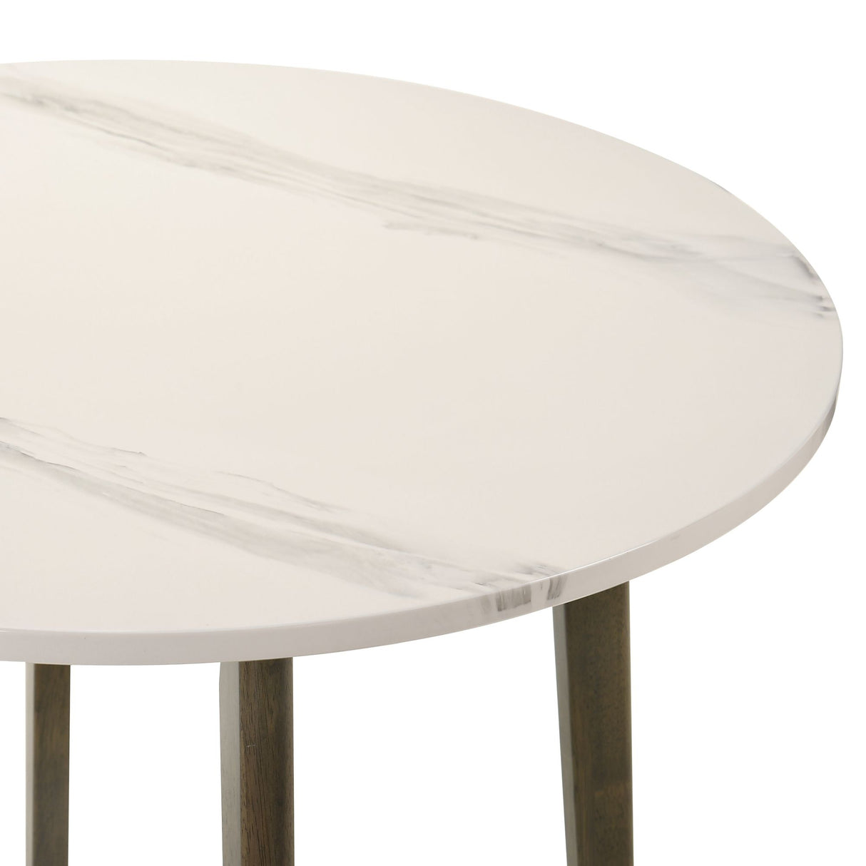 Jayla - 35.5" Marble Top Pub Table - Night Wenge / White