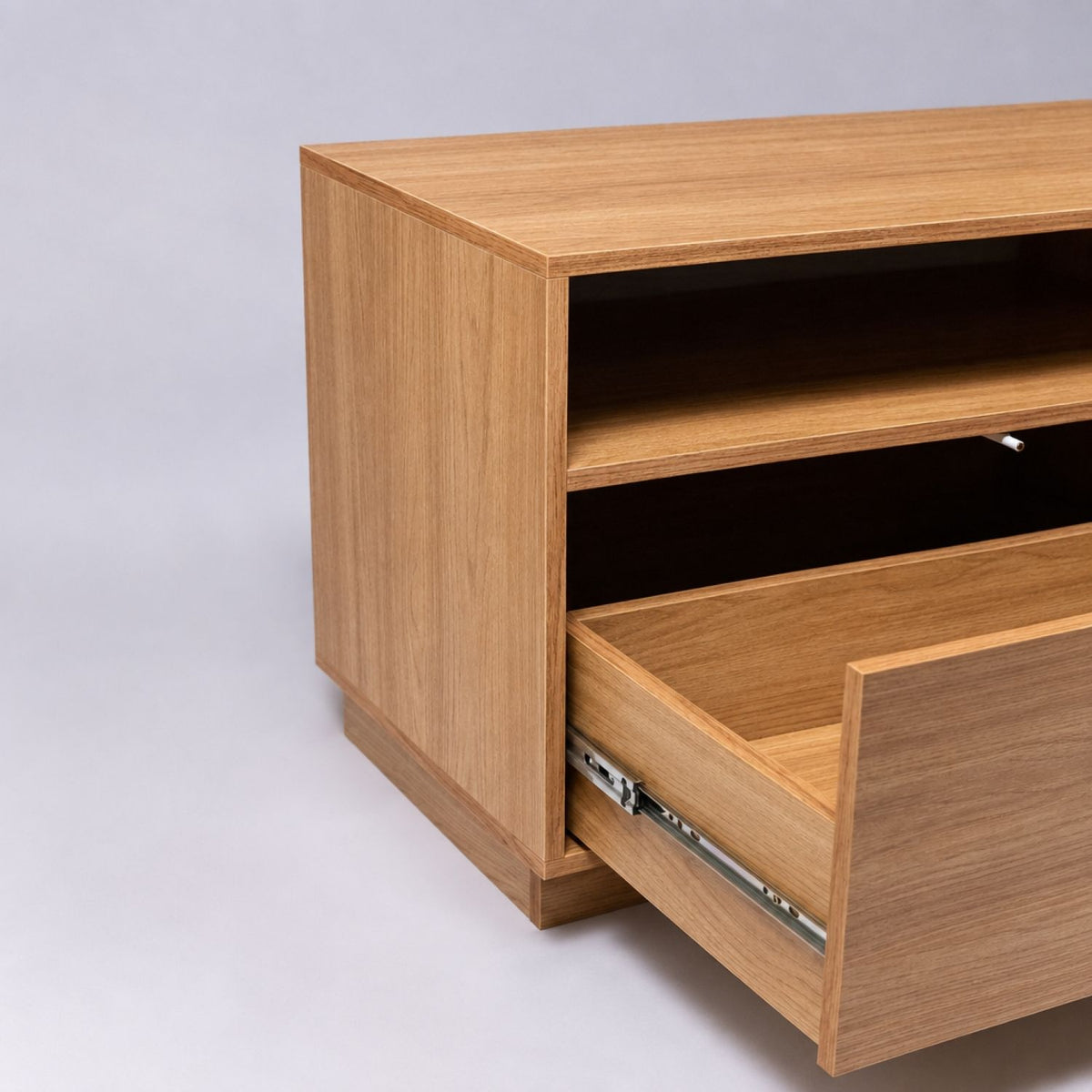 TV Stand For TVs Up To 45" With 1 Door, 1 Drawer, 1 Open Shelf - Oak