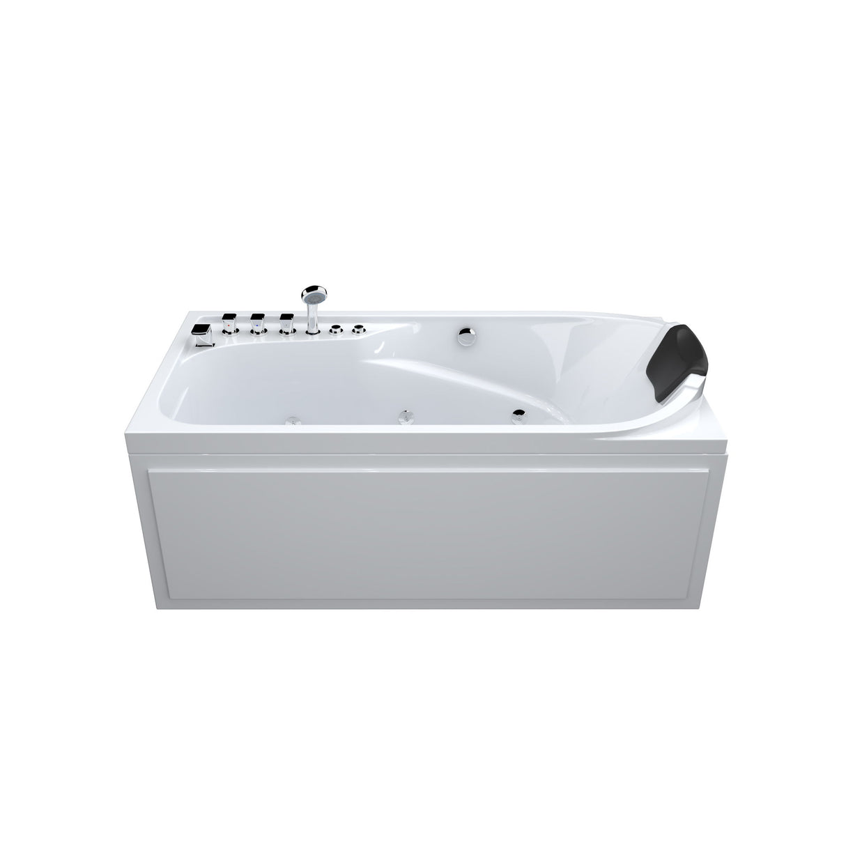 Xavier - Single Corner Massage Bathtub - Milk White