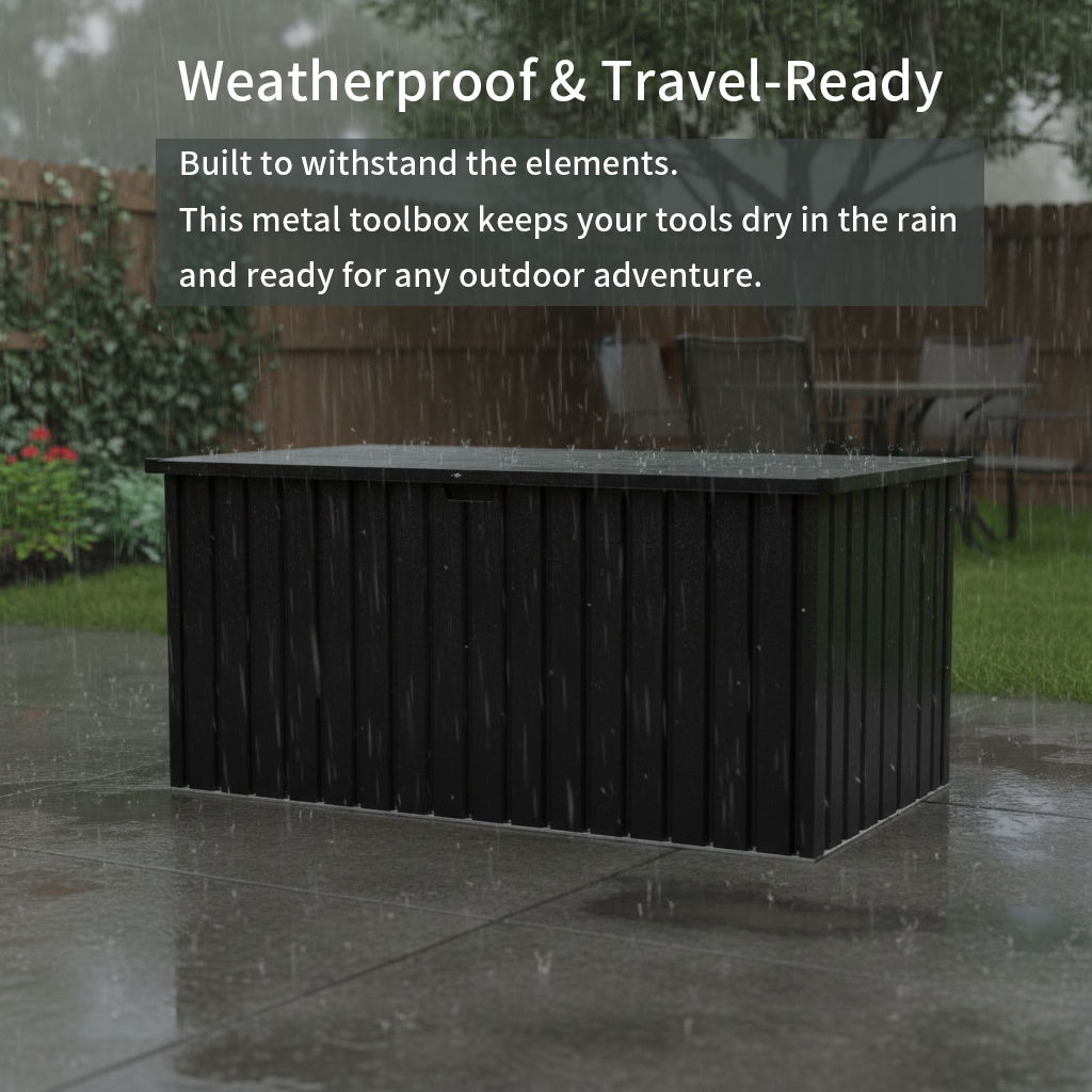 Out Door Metal Storage Box Store Medium - Black