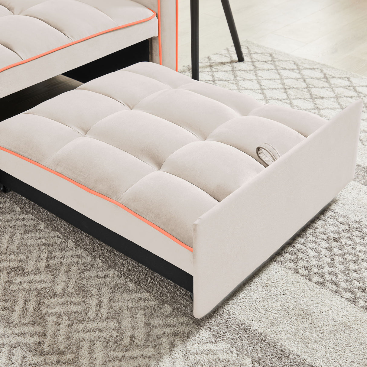 Modern 3 In 1 Sofa Bed Chair, Adjustable Recliner
