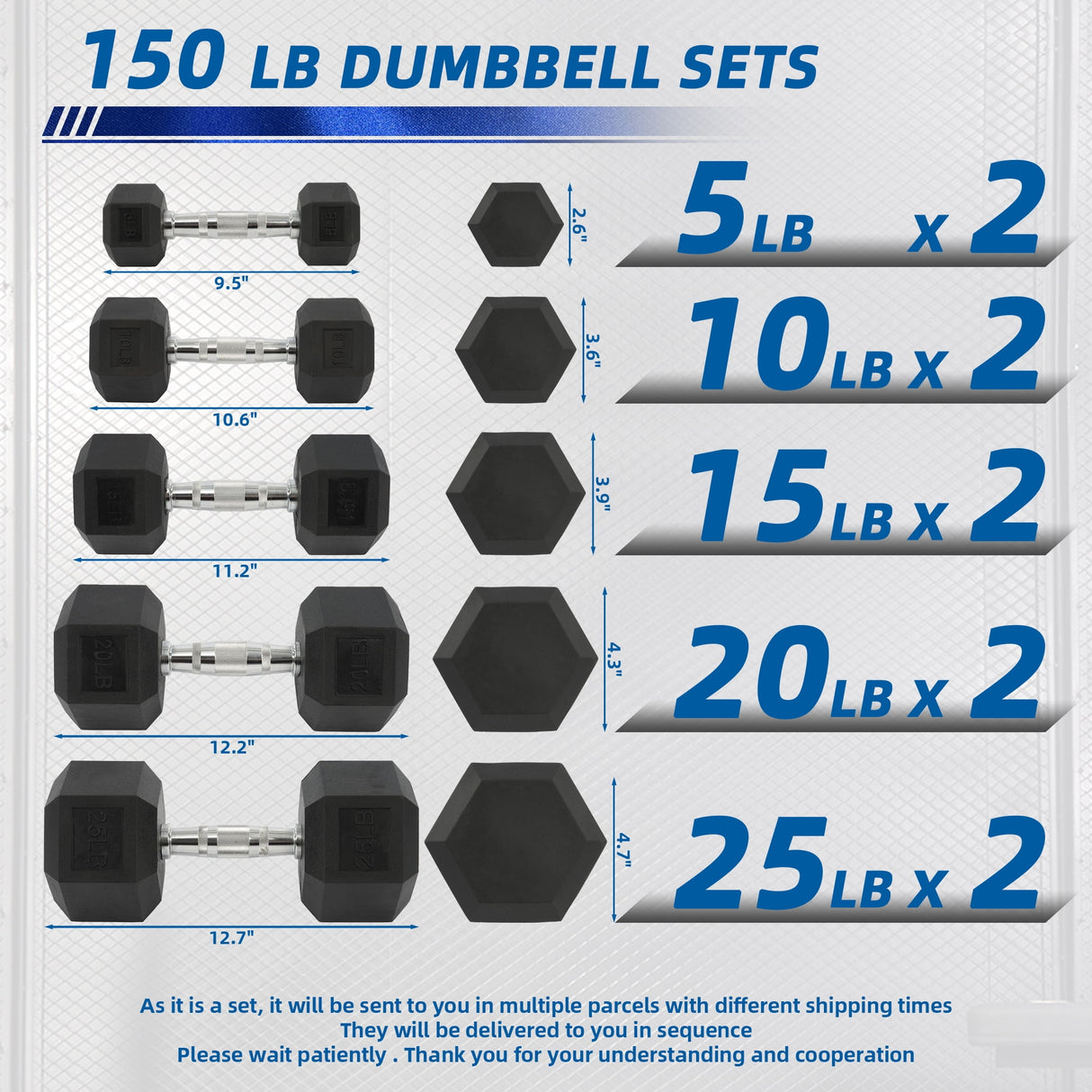BalanceFrom 150LB Coated Hex Dumbbell Weight Set and A-Frame Storage Rack