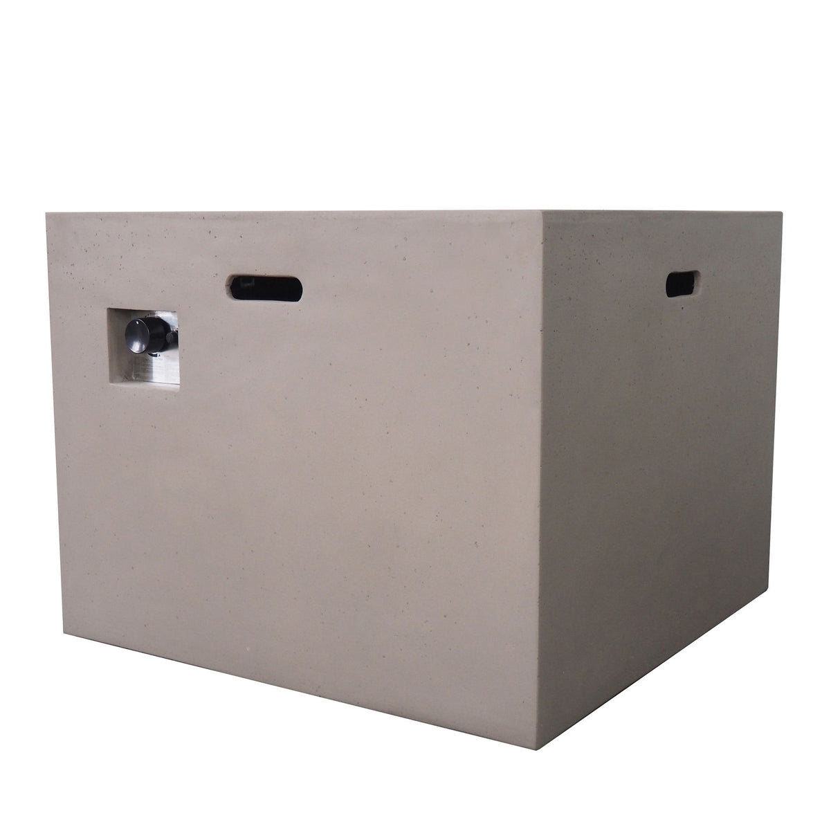 Square Fire Pit 40000 BTU Magnesium Oxide in Gray 31.25in