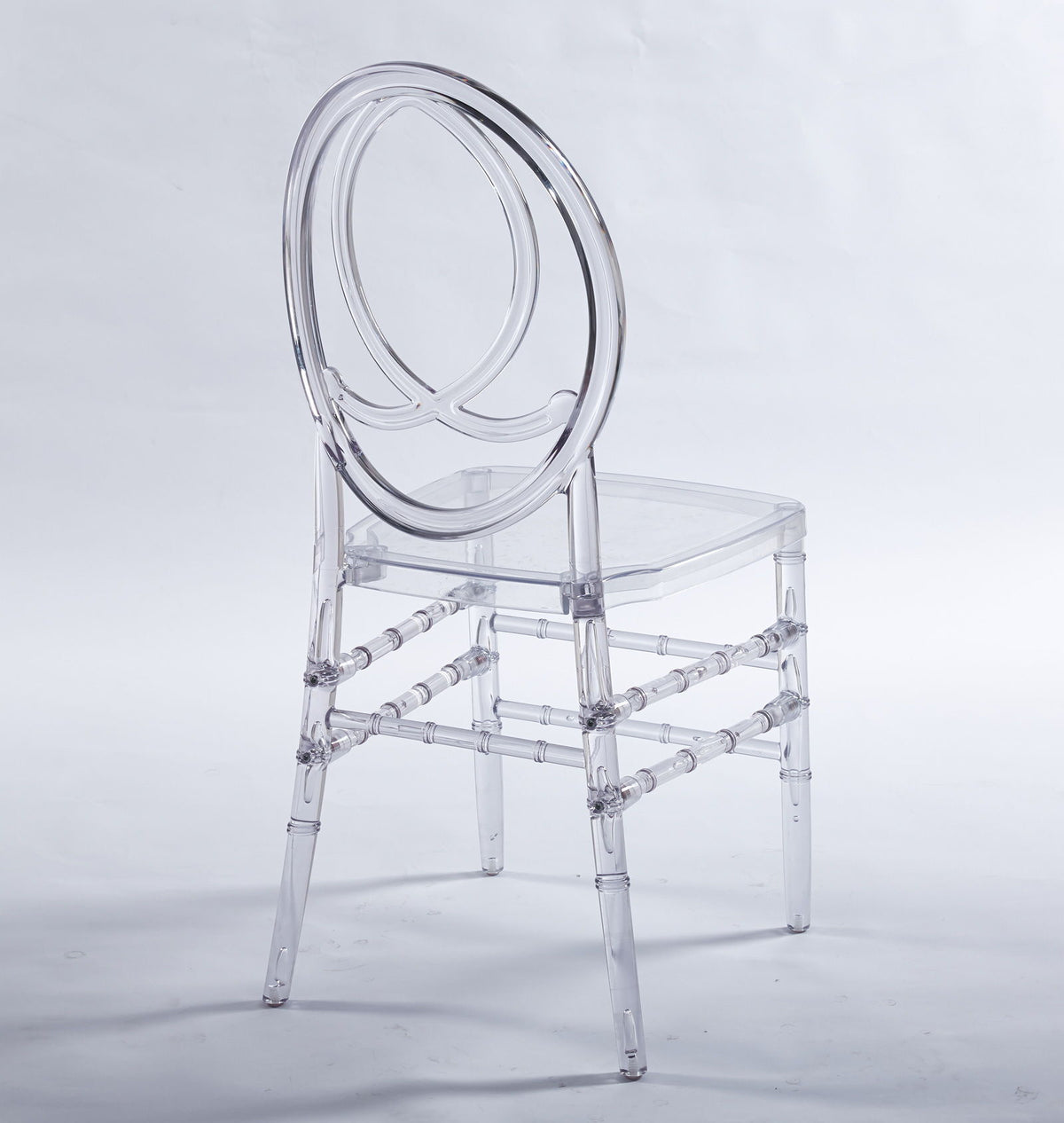 Dining Chair, Plastic Seat, Welding Chair (Set of 4) - Transparent
