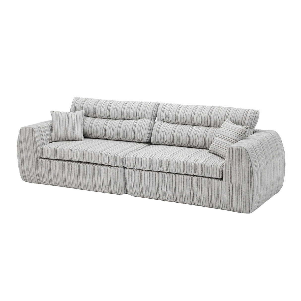 3 Seater, Couch With Throw Pillows For Living Room