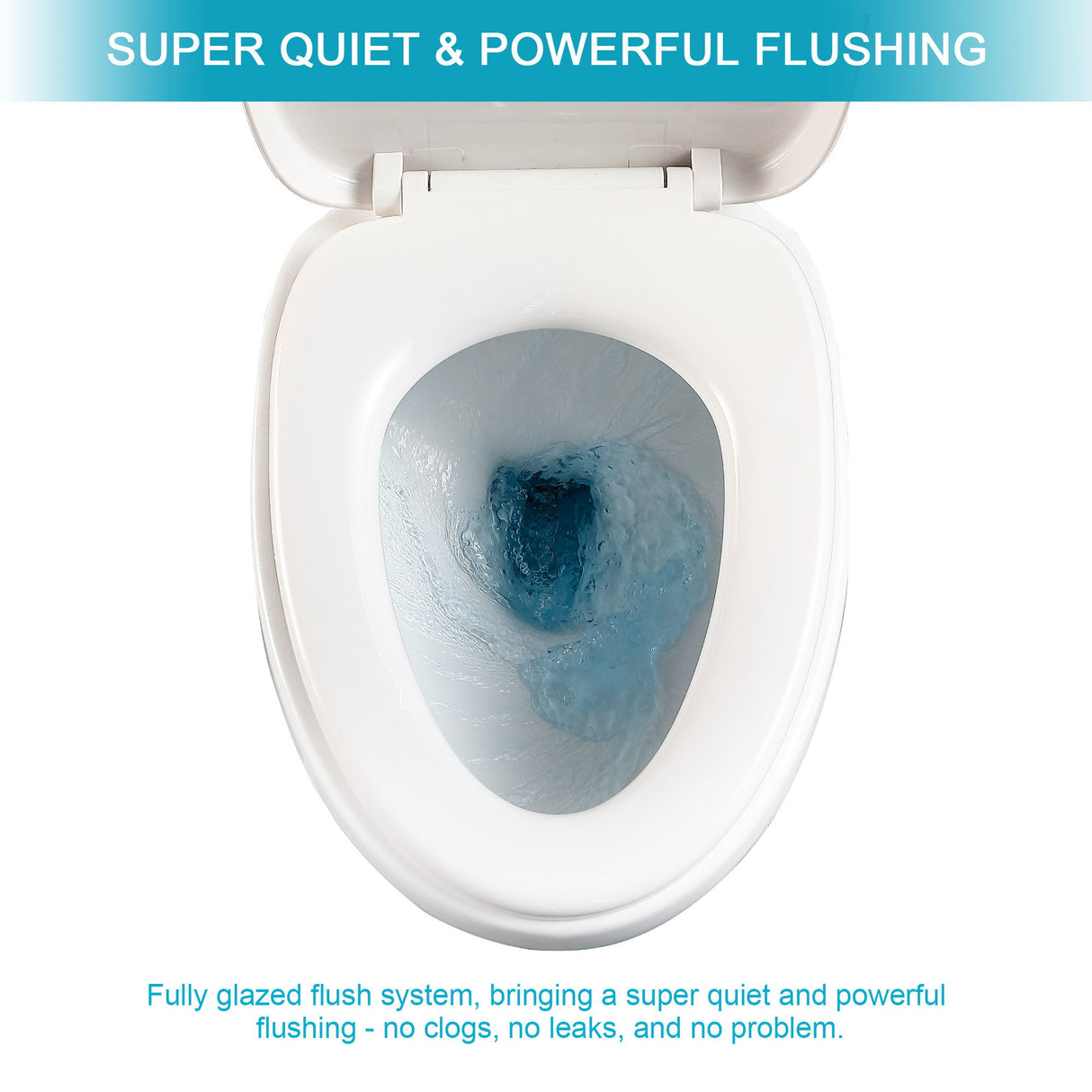 Modern Ceramic 1 Piece Toilet With Soft Closing Seat - White