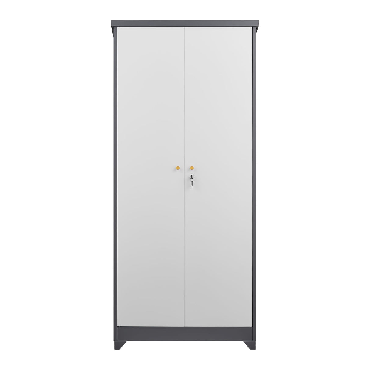 Outdoor Cabinet, Large Capacity Storage Vertical Tall Design With Shelves And Secure Lock