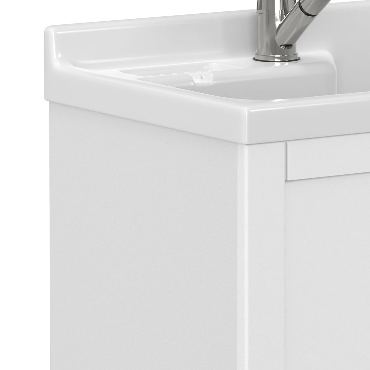 Kyle - Laundry Utility Sink And Cabinet - White
