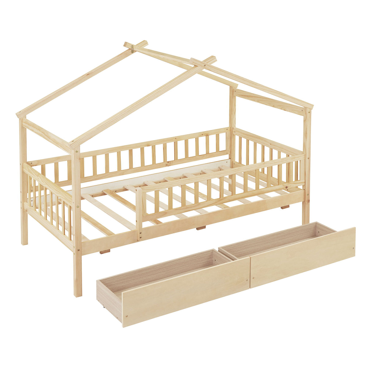 House Bed With 2 Drawers