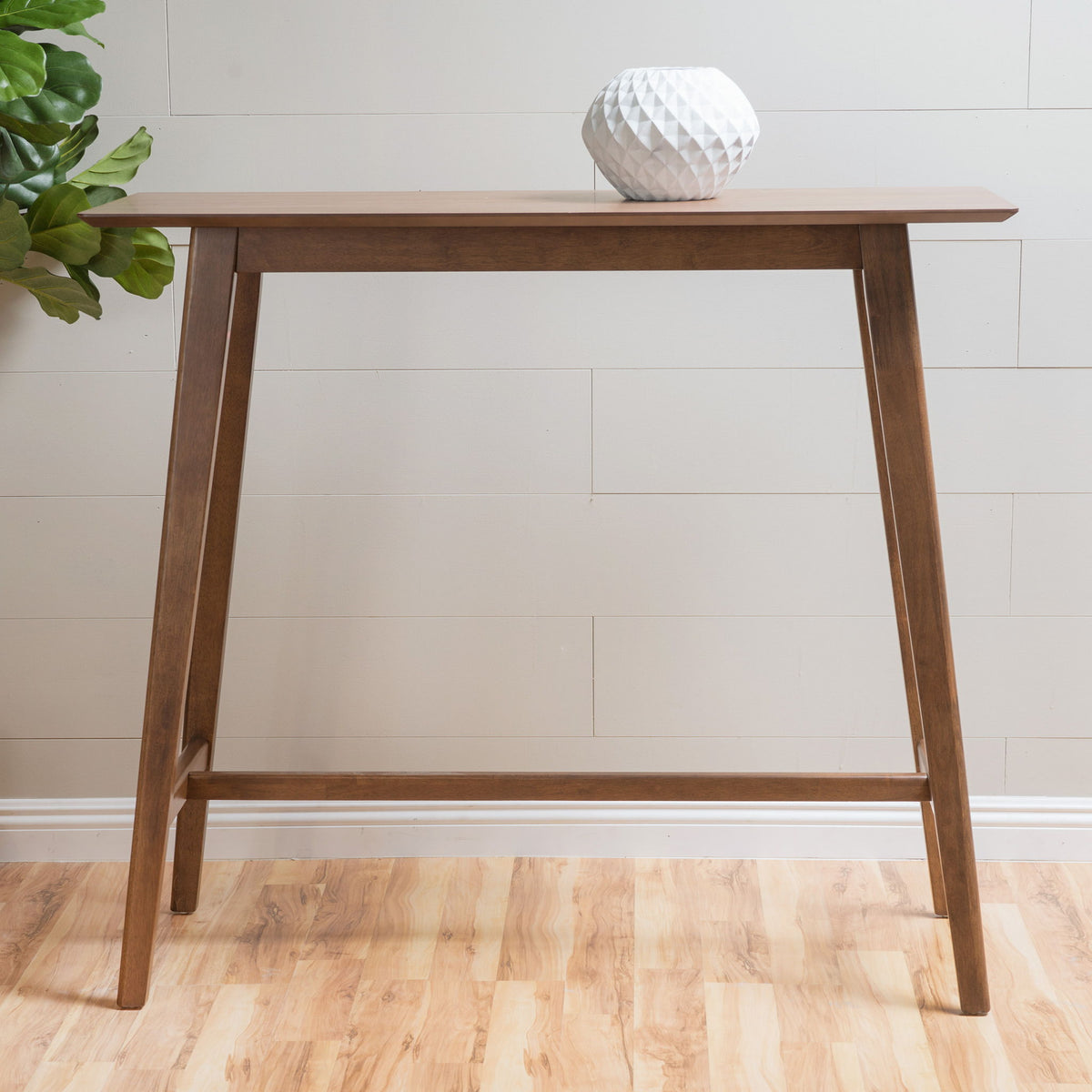 Bar Height Dining Table With Splayed Legs And Elongated Rectangular Top