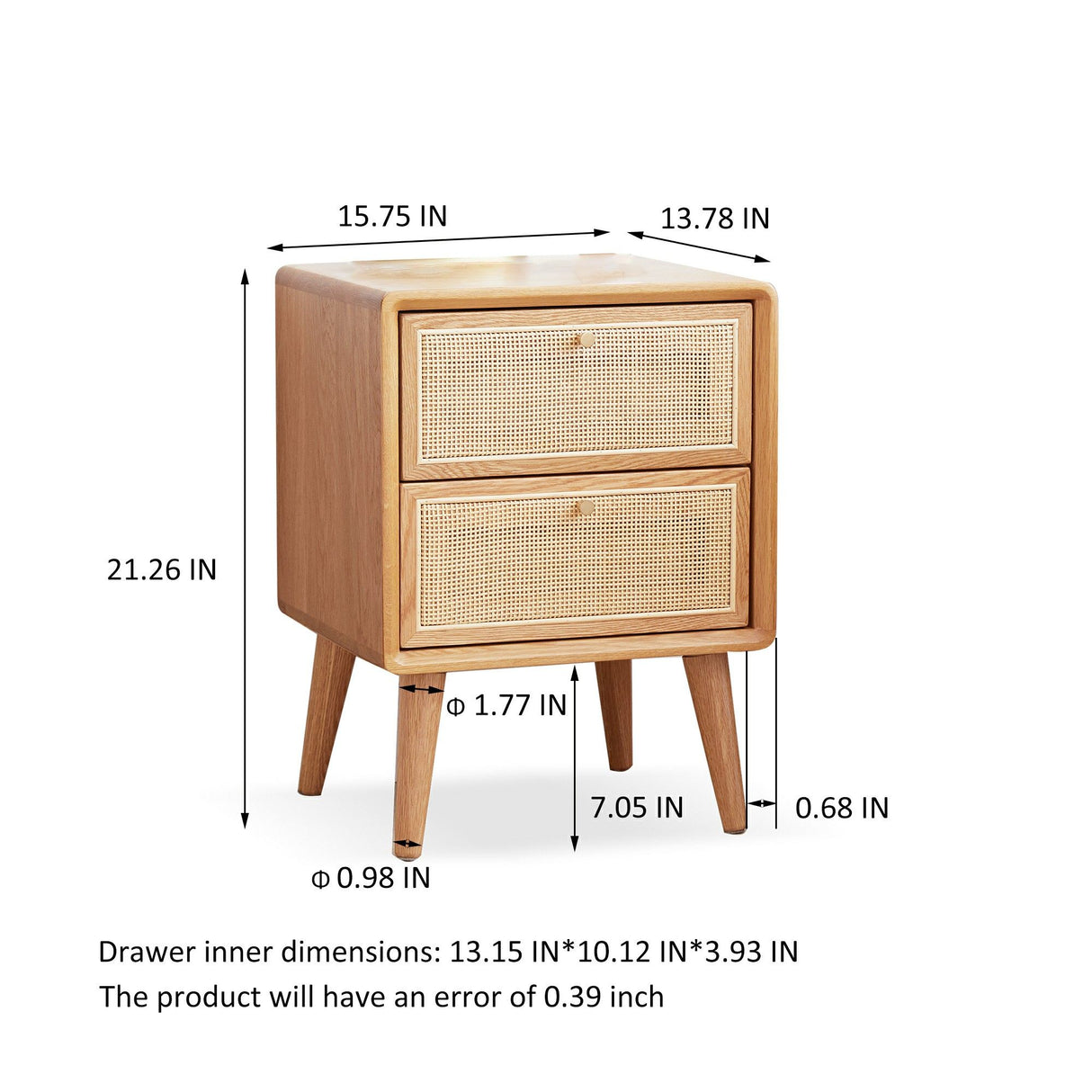 Bedside Cabinet, Modern Simple Nightstands European Beech