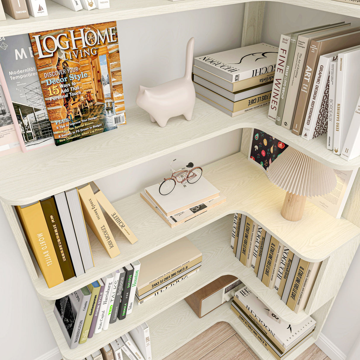 L-Shaped Corner Bookshelf