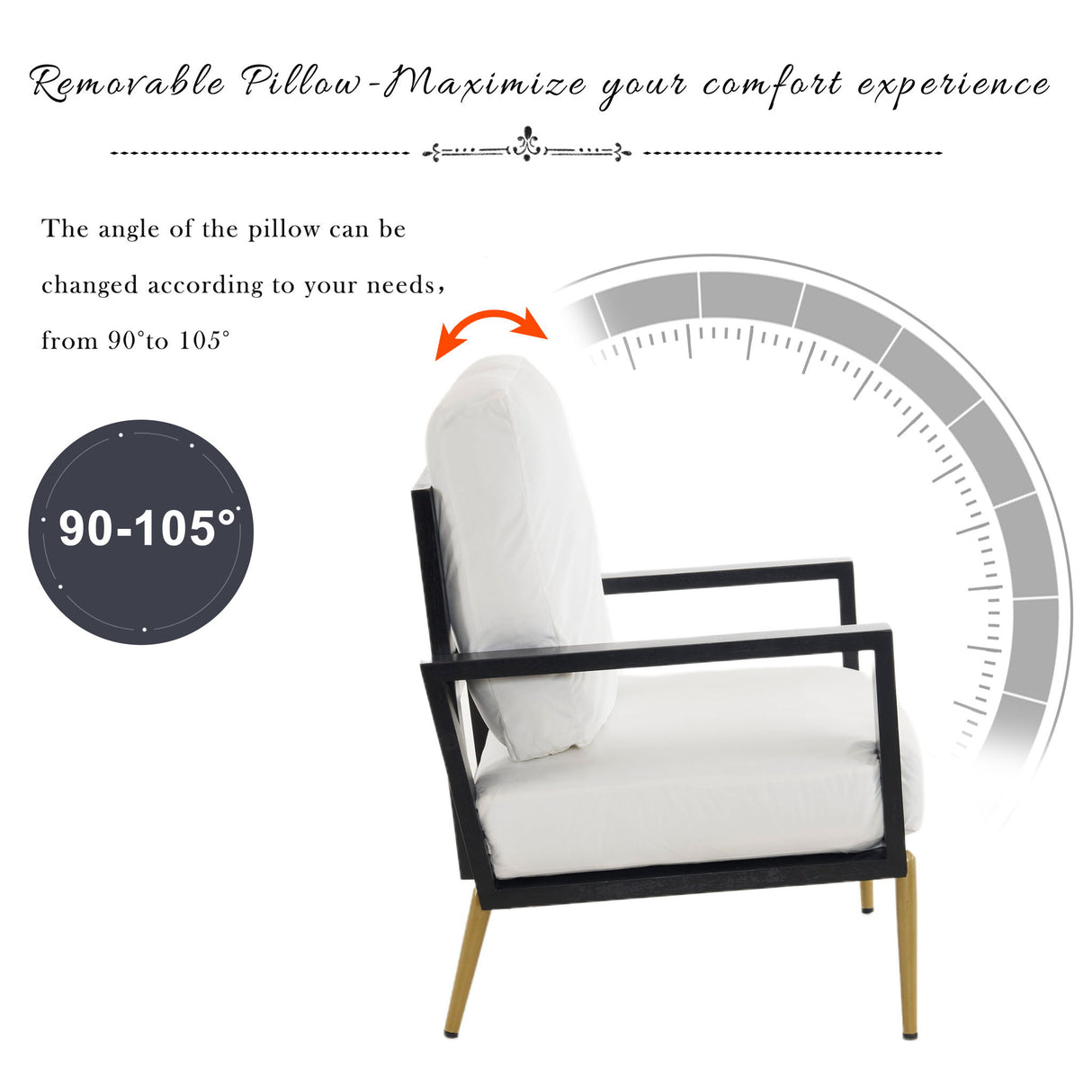 Modern Armchair With Solid Wood Frame
