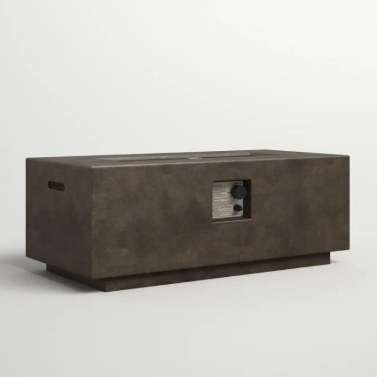 Fire Pit Table Outdoor Heater Dual Fuel Concrete Construction 42x15in