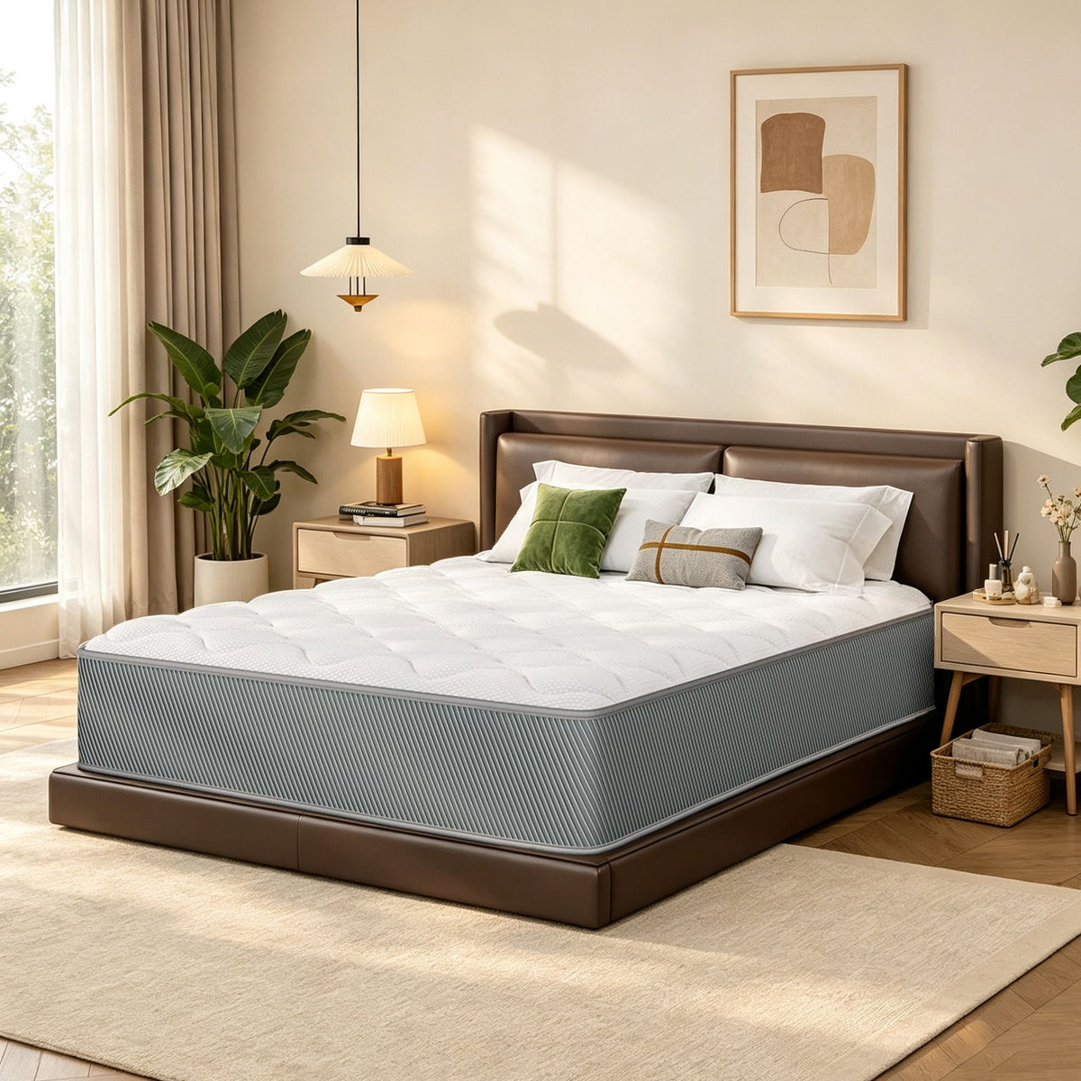 12" Hybrid Mattress With Individual Pocket Coils, Memory Foam