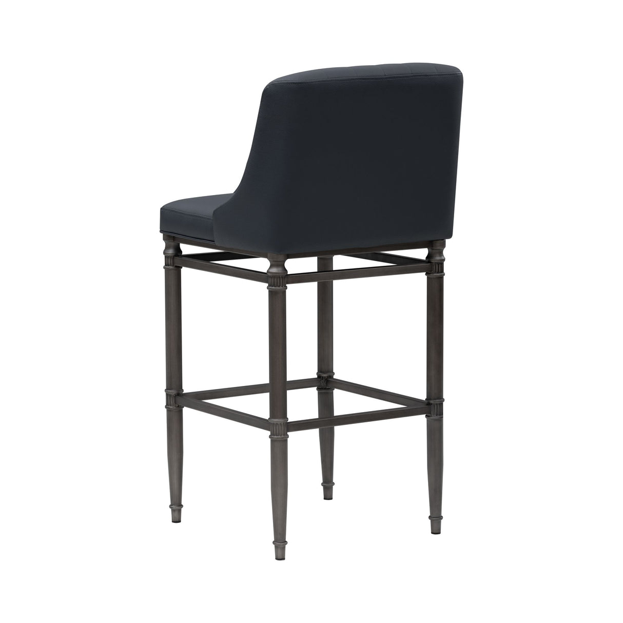 Marvin - Steel Frame Faux Leather Upholstered Bar Height Barstool